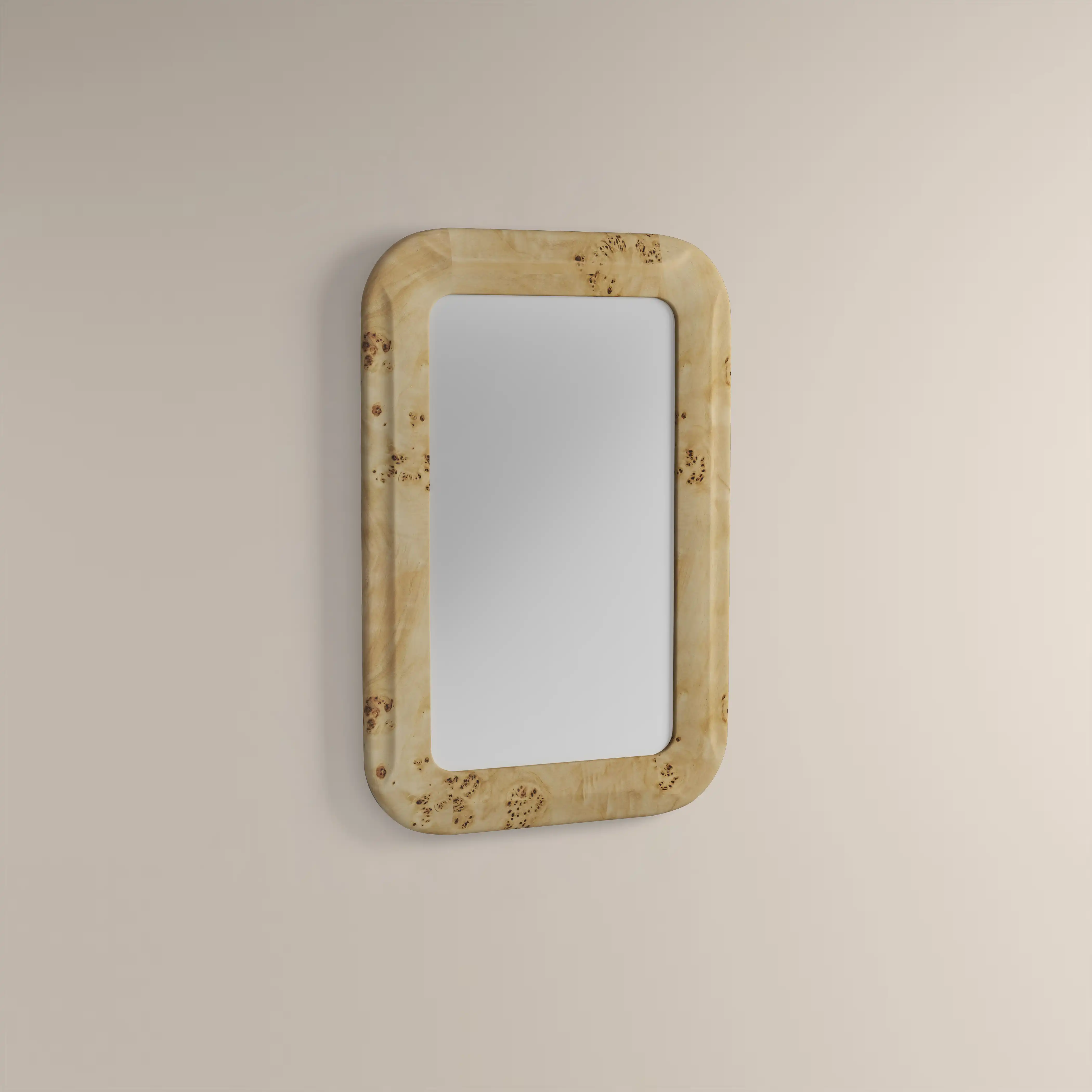 Maida Wall Mirror | Natural Burl Wood - Image 2