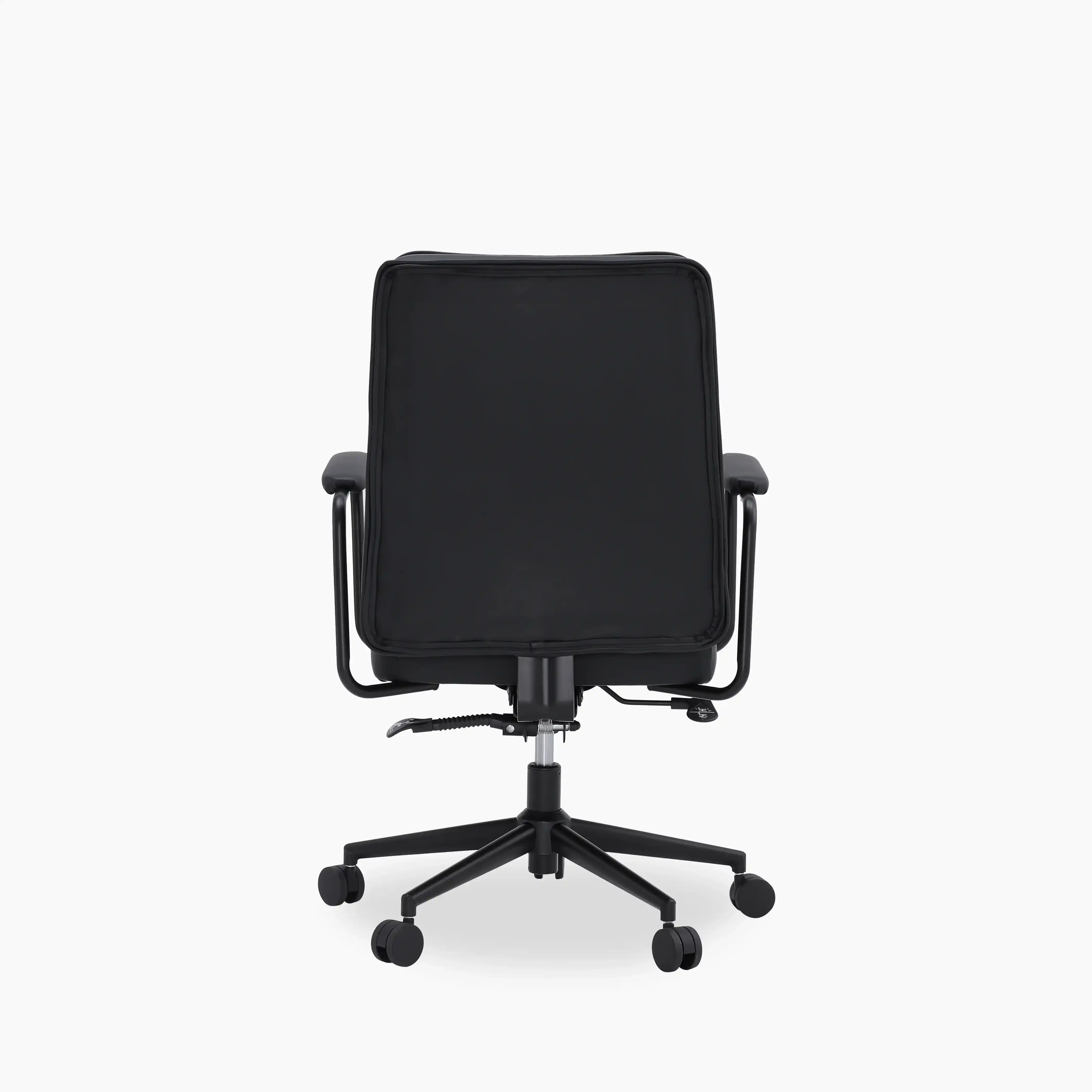 Maize Office Chair | Vintage Black Faux Leather & Black - Image 5