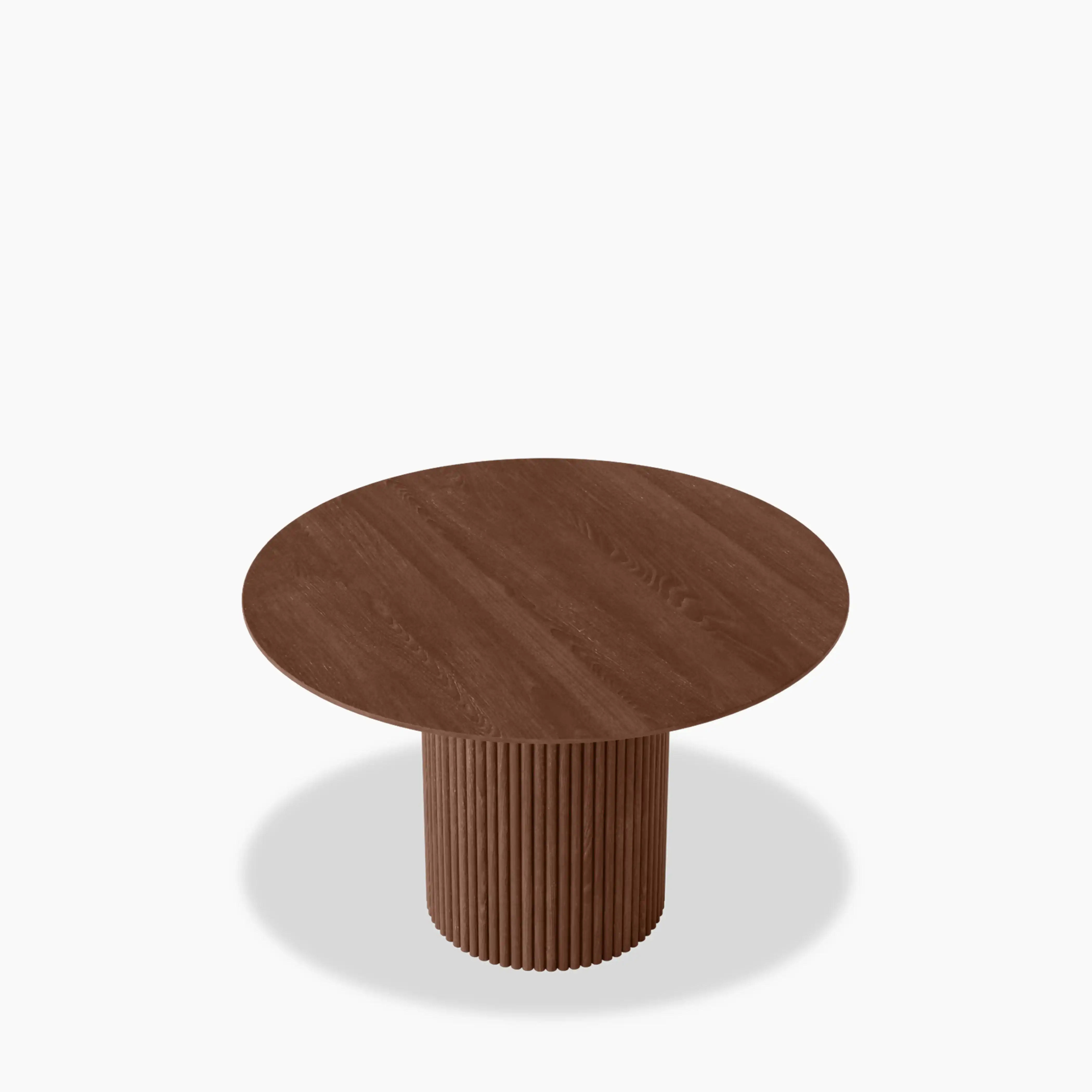 Marcel 4 Seat Round Wooden Dining Table | Walnut - Image 3
