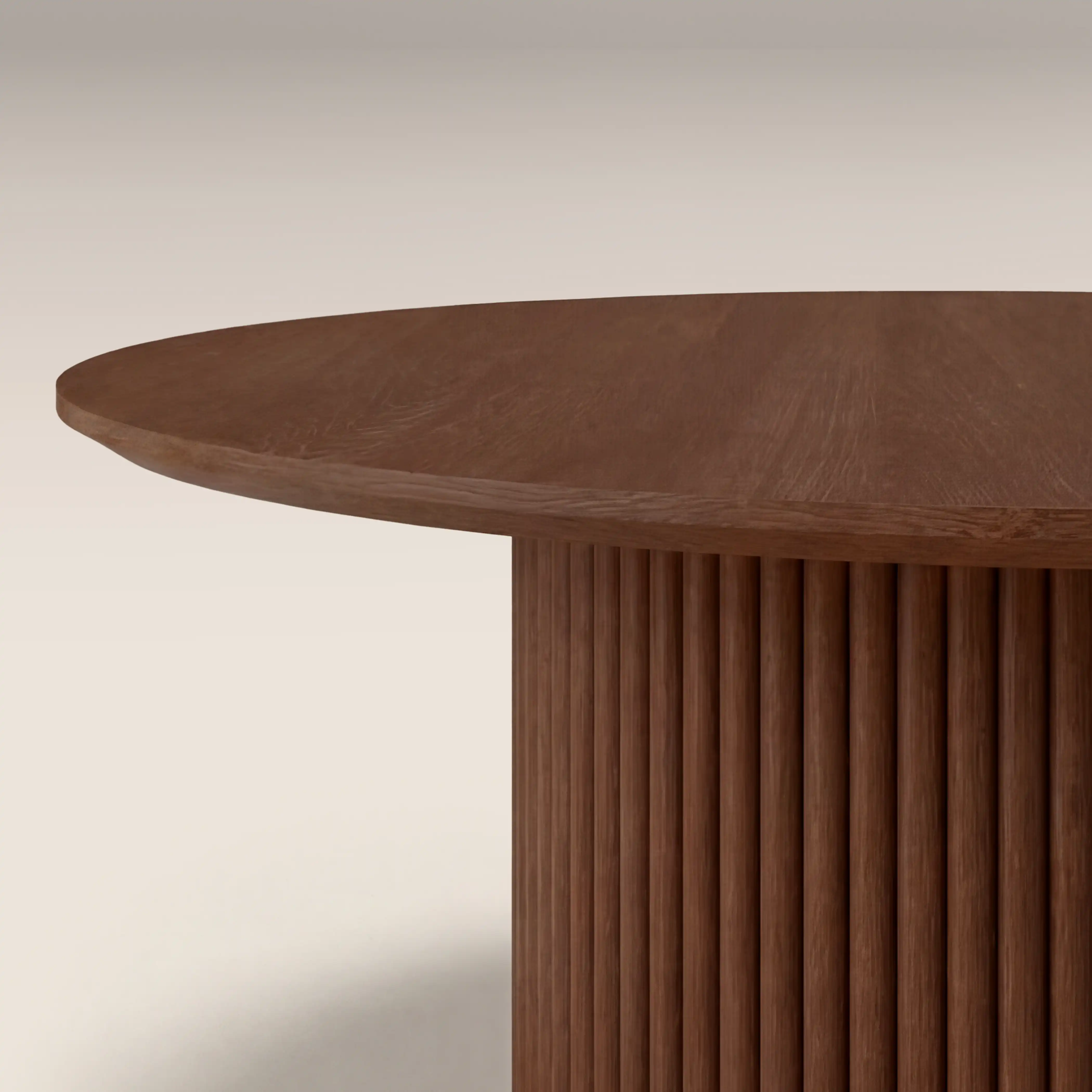Marcel Set of 2 Round Wooden Coffee Tables | Walnut - Image 5
