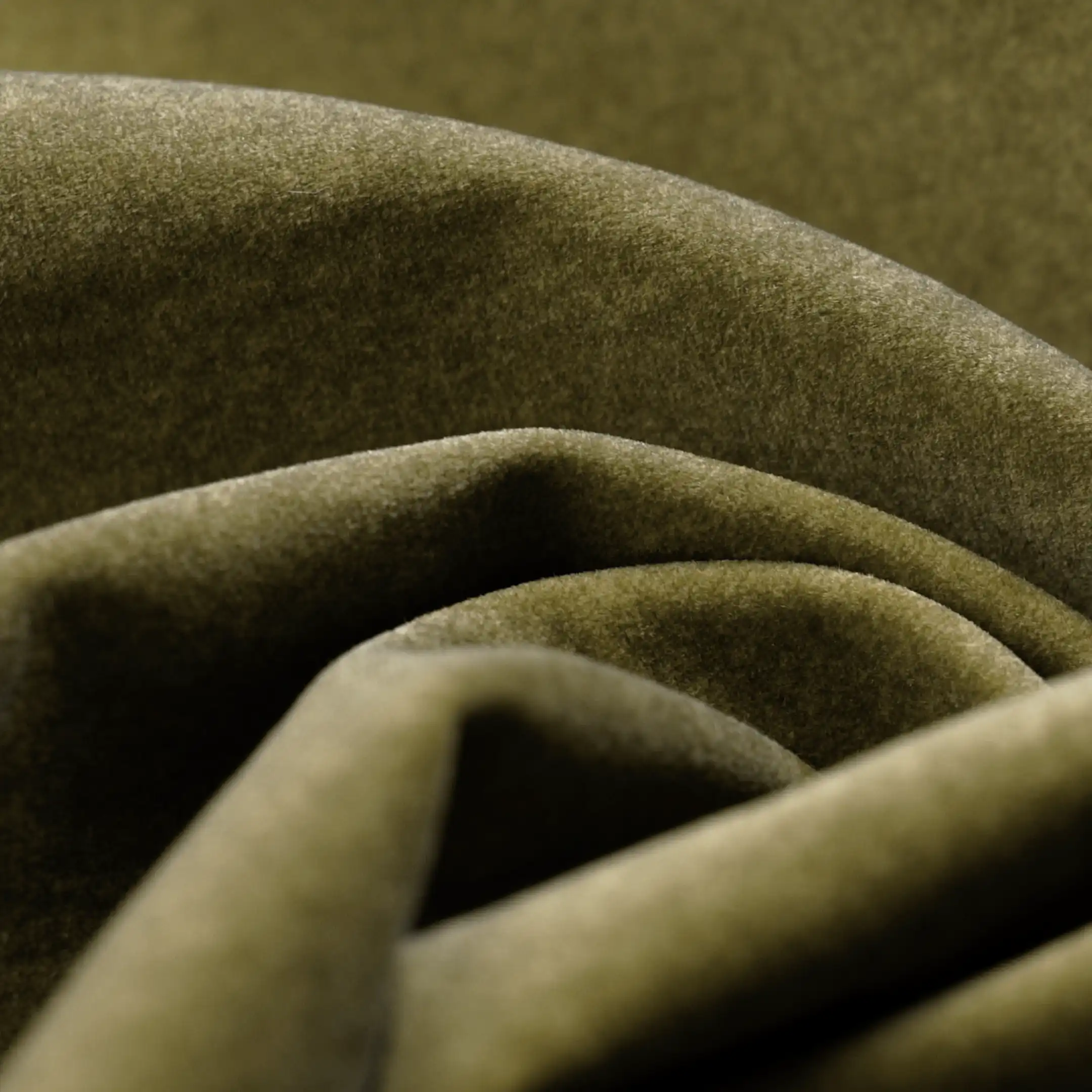 Amari Dining Chair | Moss Green Sustainable Mohair Velvet & Walnut - Image 3