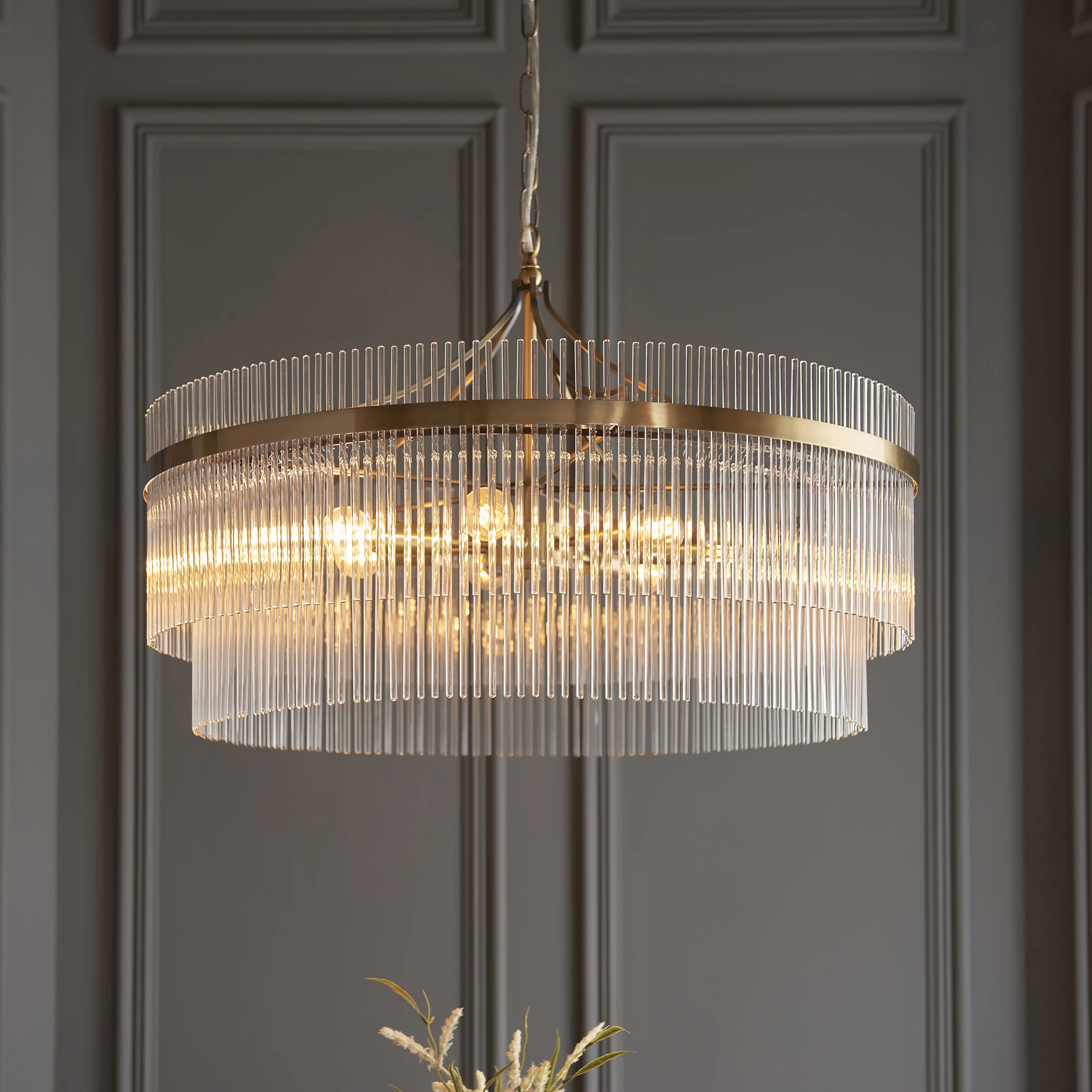 Marietta 7 Light Pendant Light | Brass - Image 3