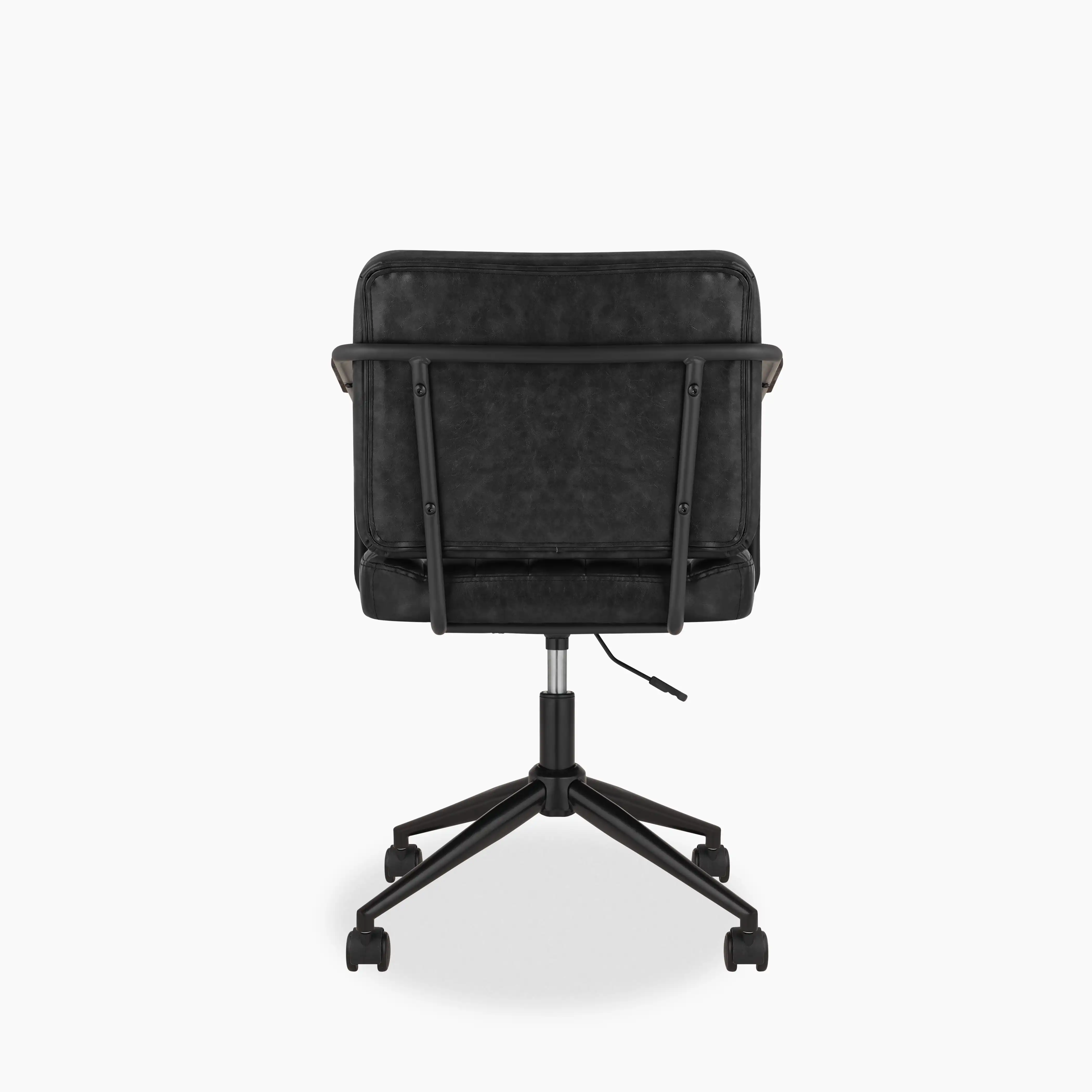 Mason Office Chair | Vintage Black Faux Leather & Black - Image 4