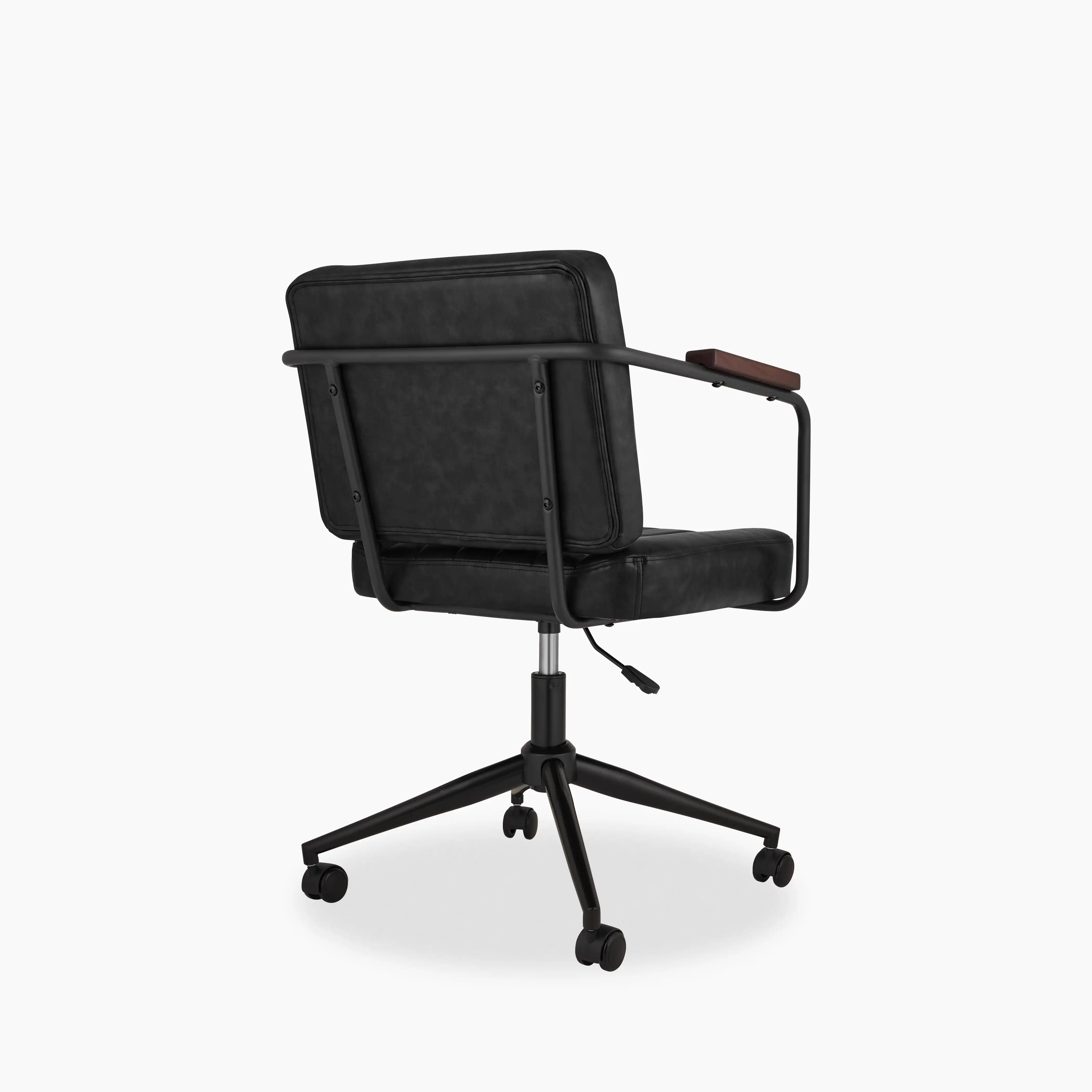 Mason Office Chair | Vintage Black Faux Leather & Black - Image 5
