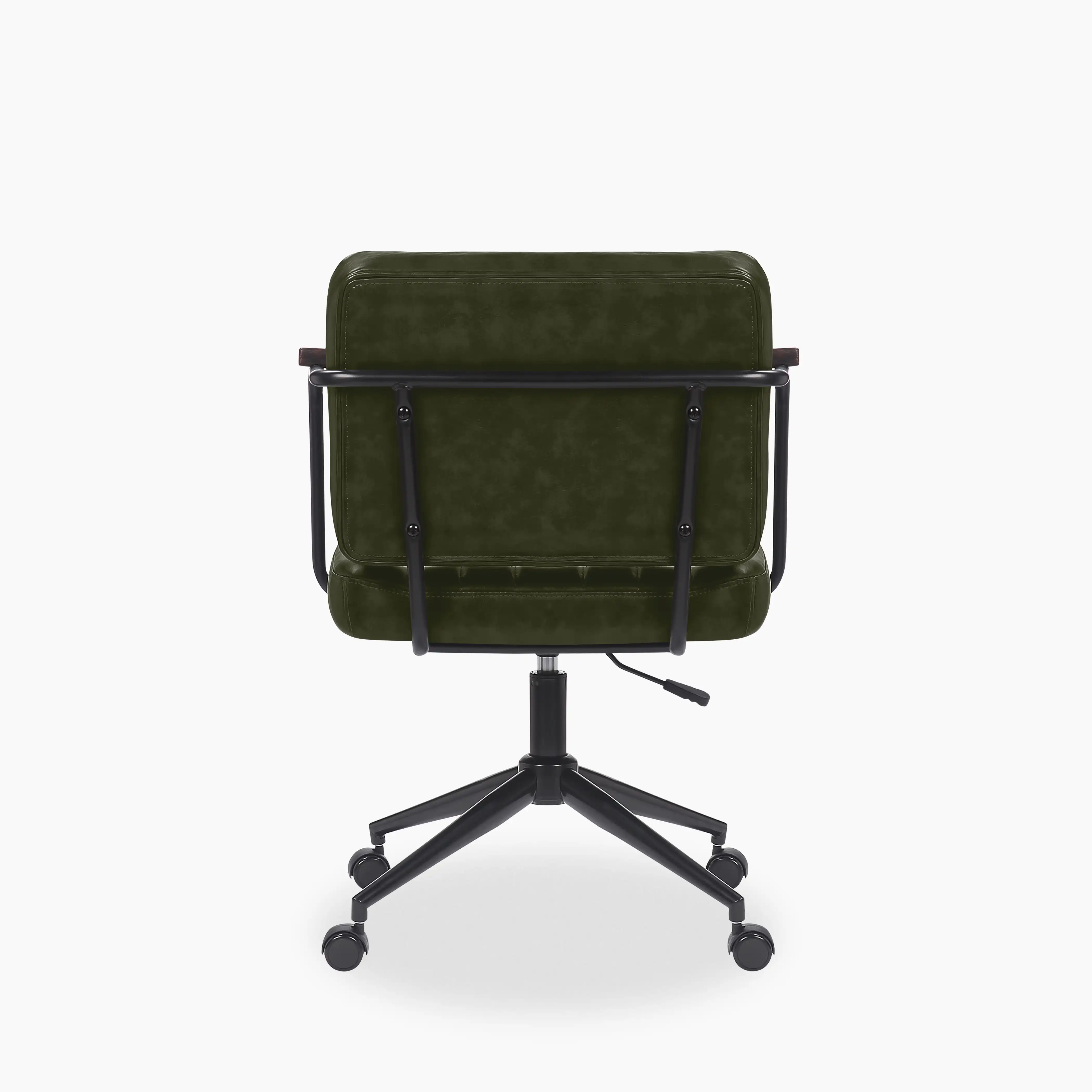Mason Office Chair | Vintage Green Faux Leather & Black - Image 4