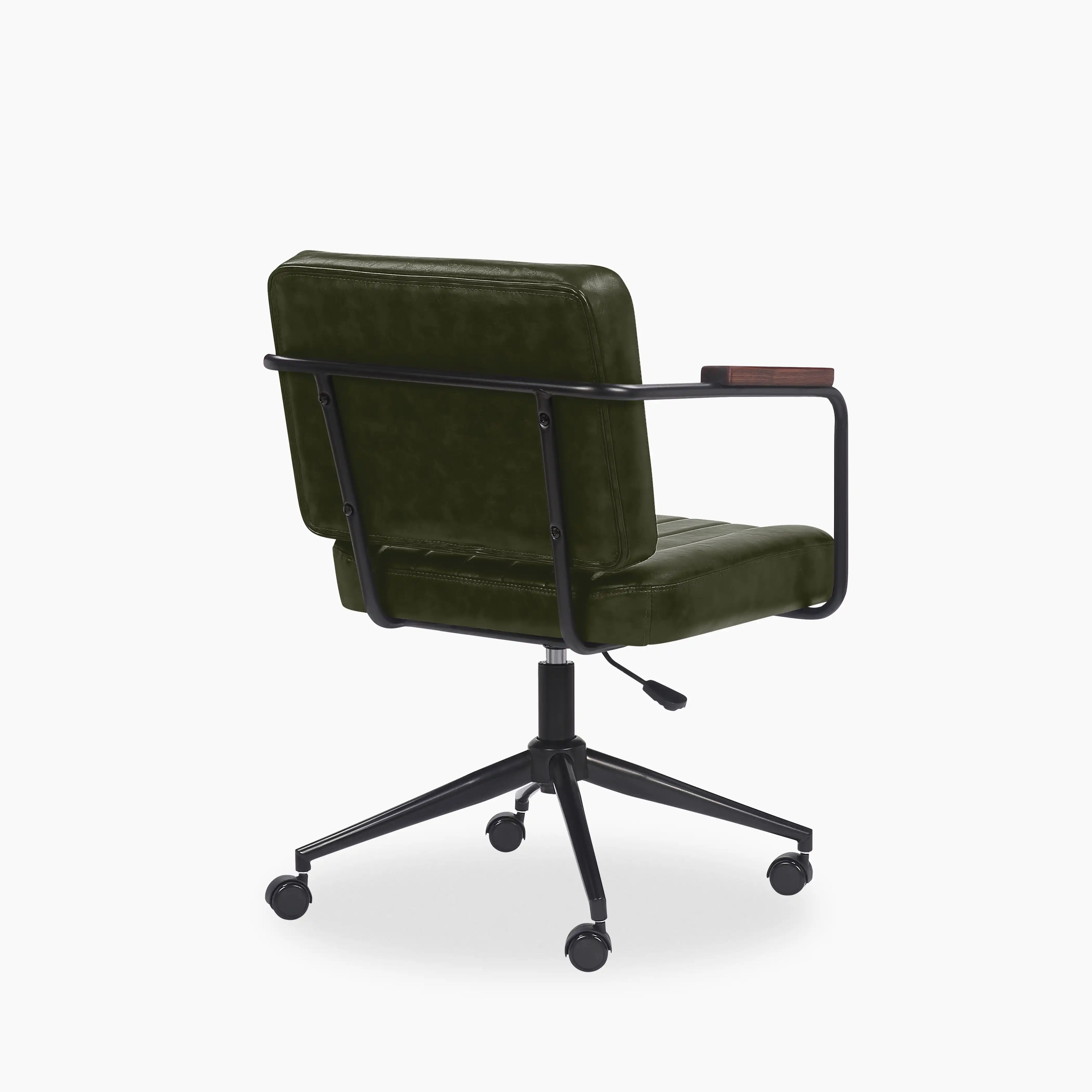Mason Office Chair | Vintage Green Faux Leather & Black - Image 5