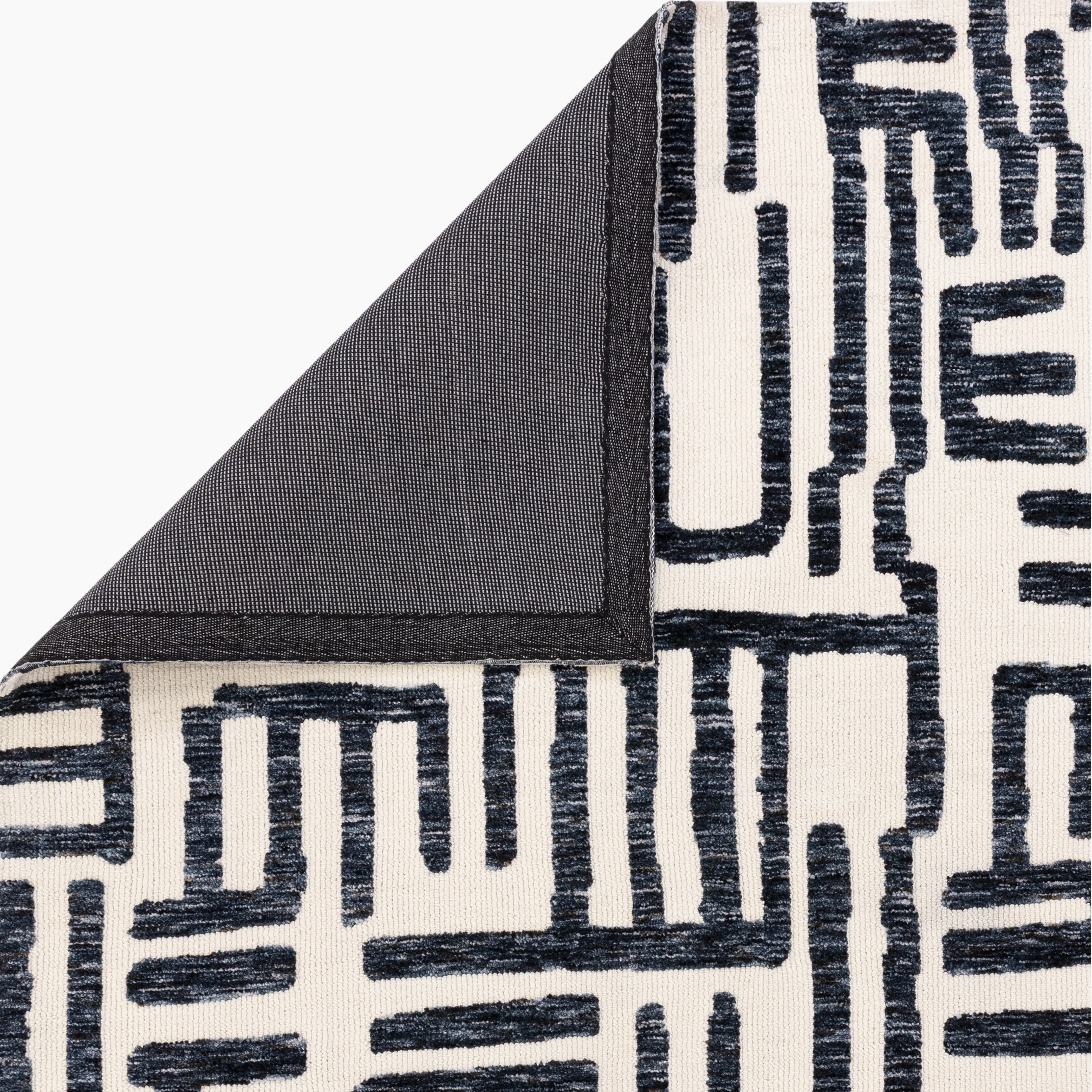 Mason Script Rug | Cream & Black - Image 3