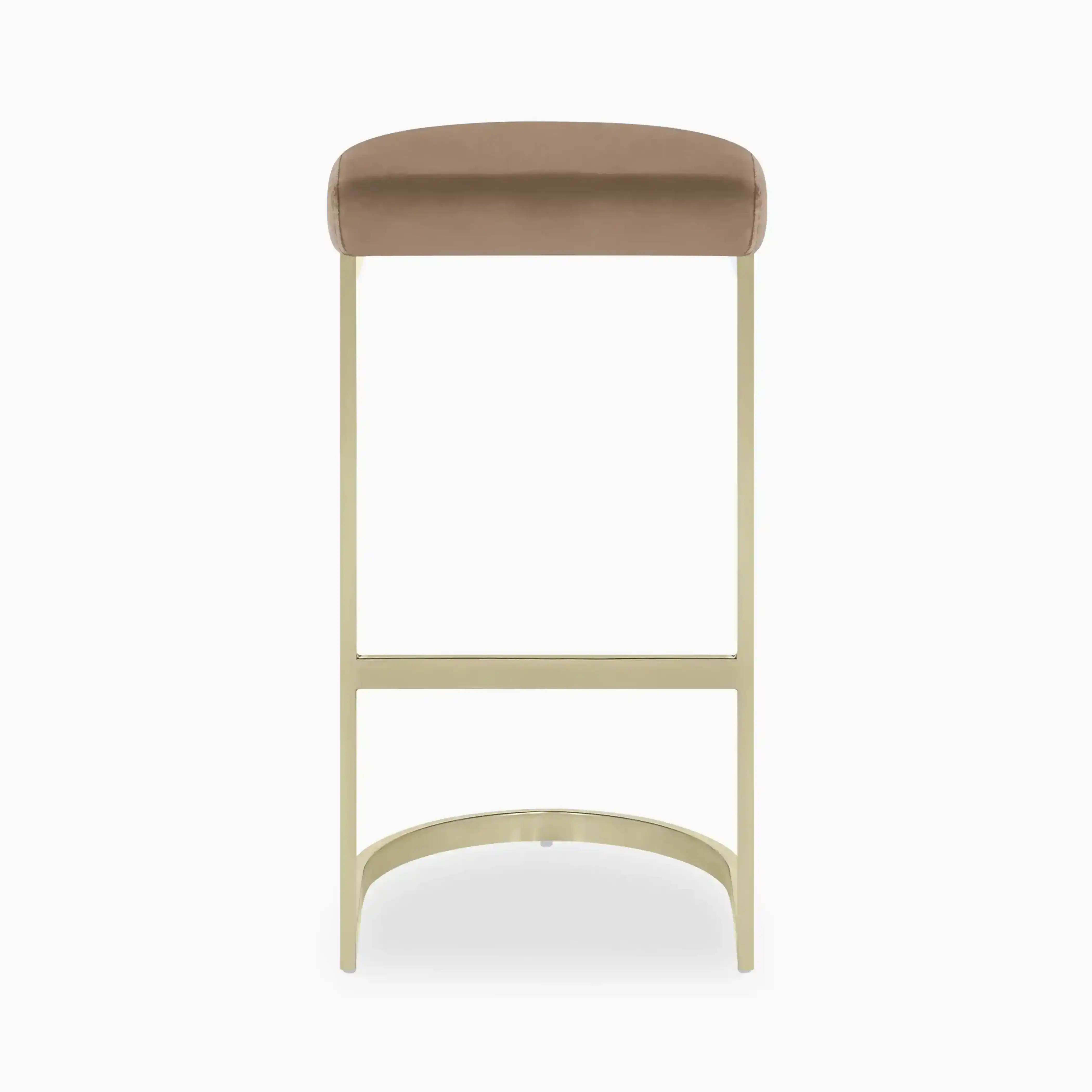 Matteo Bar Stool | Taupe Sustainable Velvet - Image 3