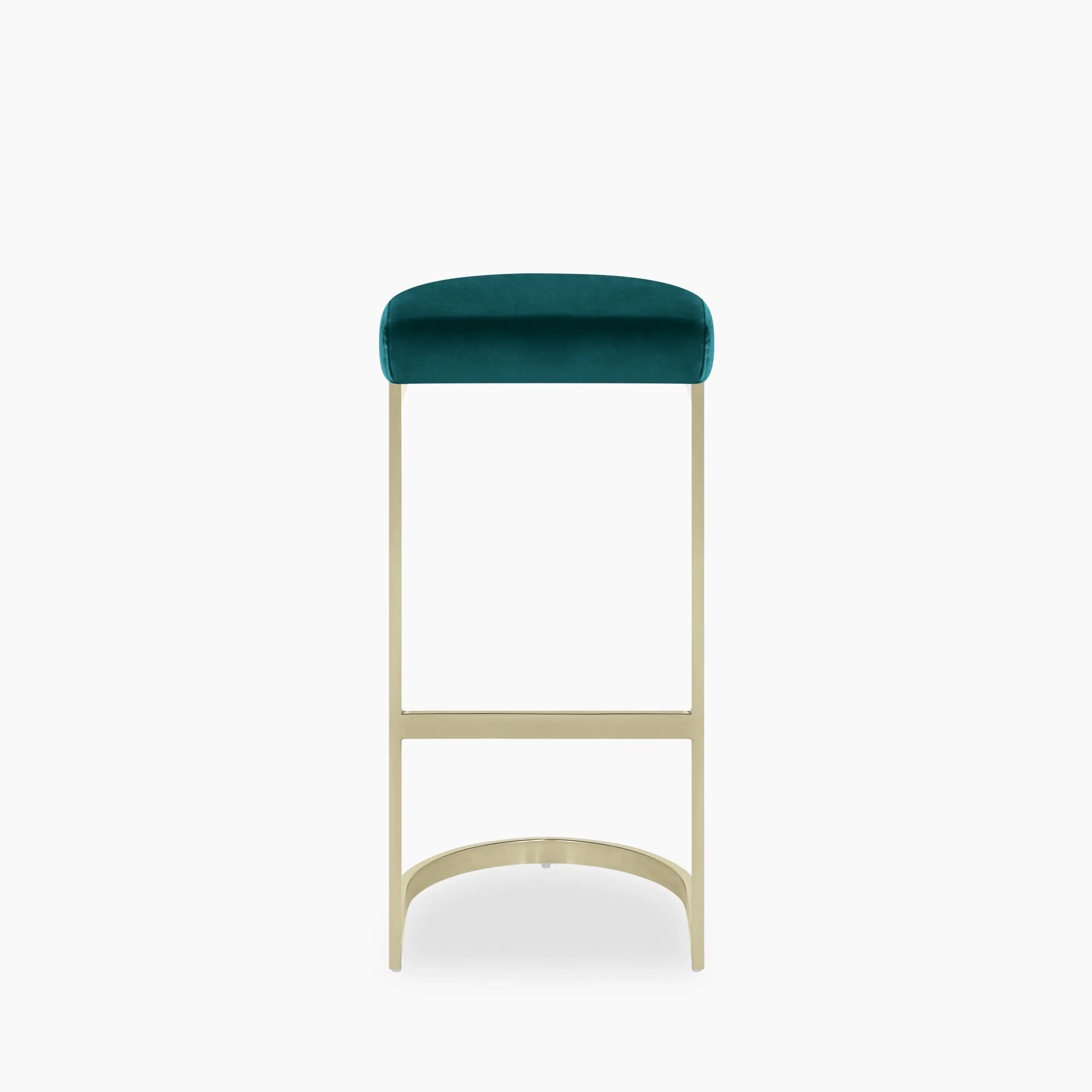 Matteo Bar Stool | Teal Sustainable Velvet - Image 2
