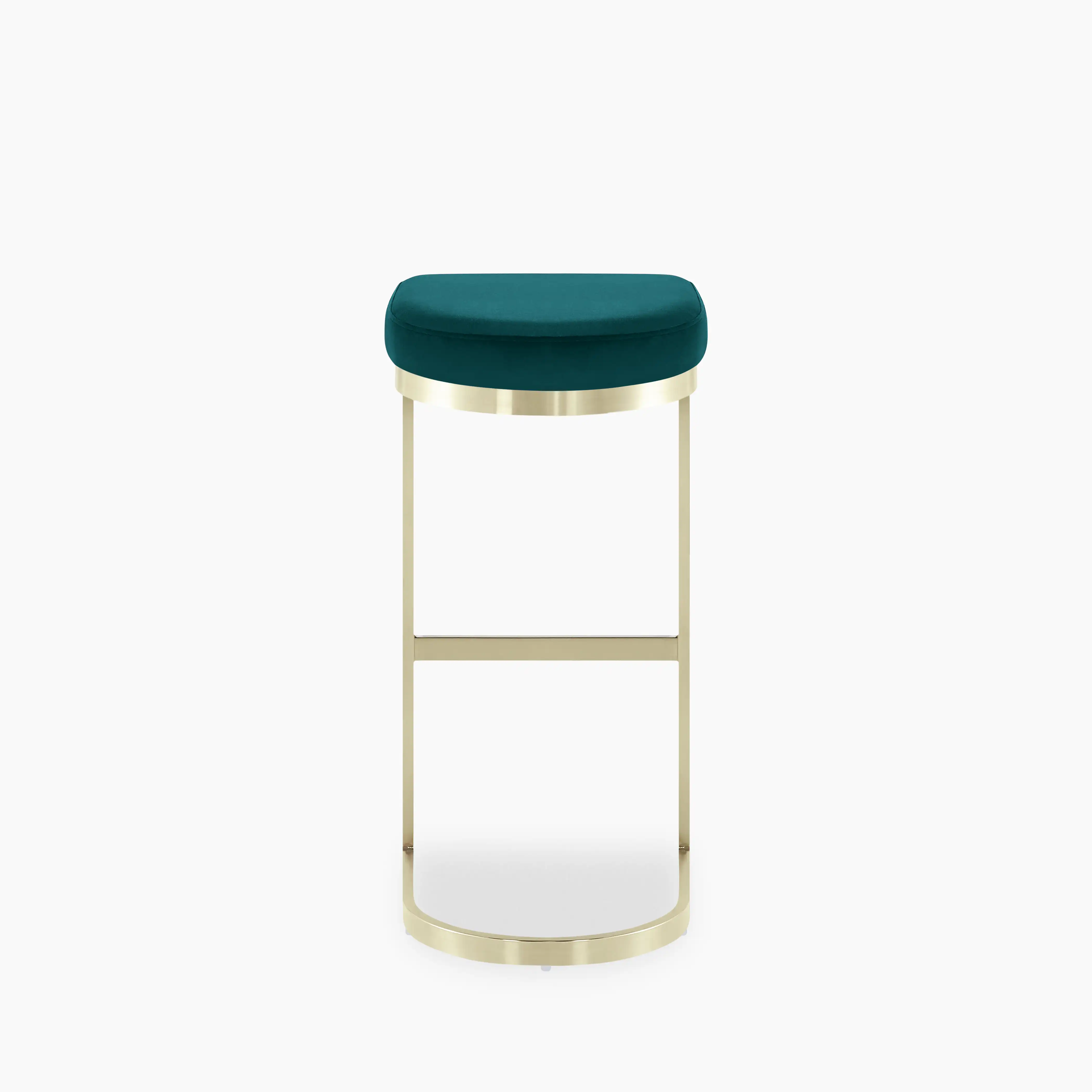 Matteo Bar Stool | Teal Sustainable Velvet - Image 4
