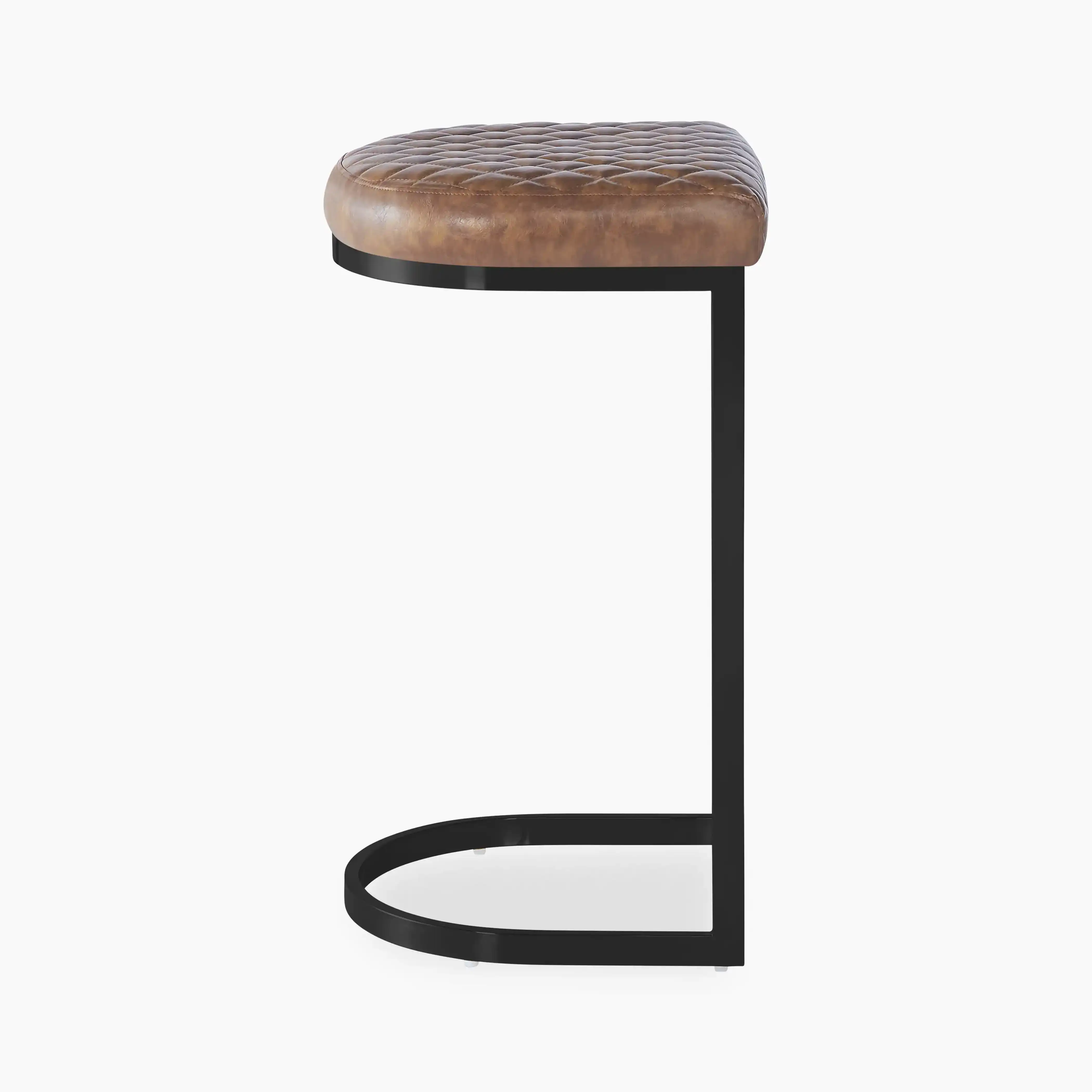 Matteo Bar Stool | Vintage Tan Faux Leather - Image 3