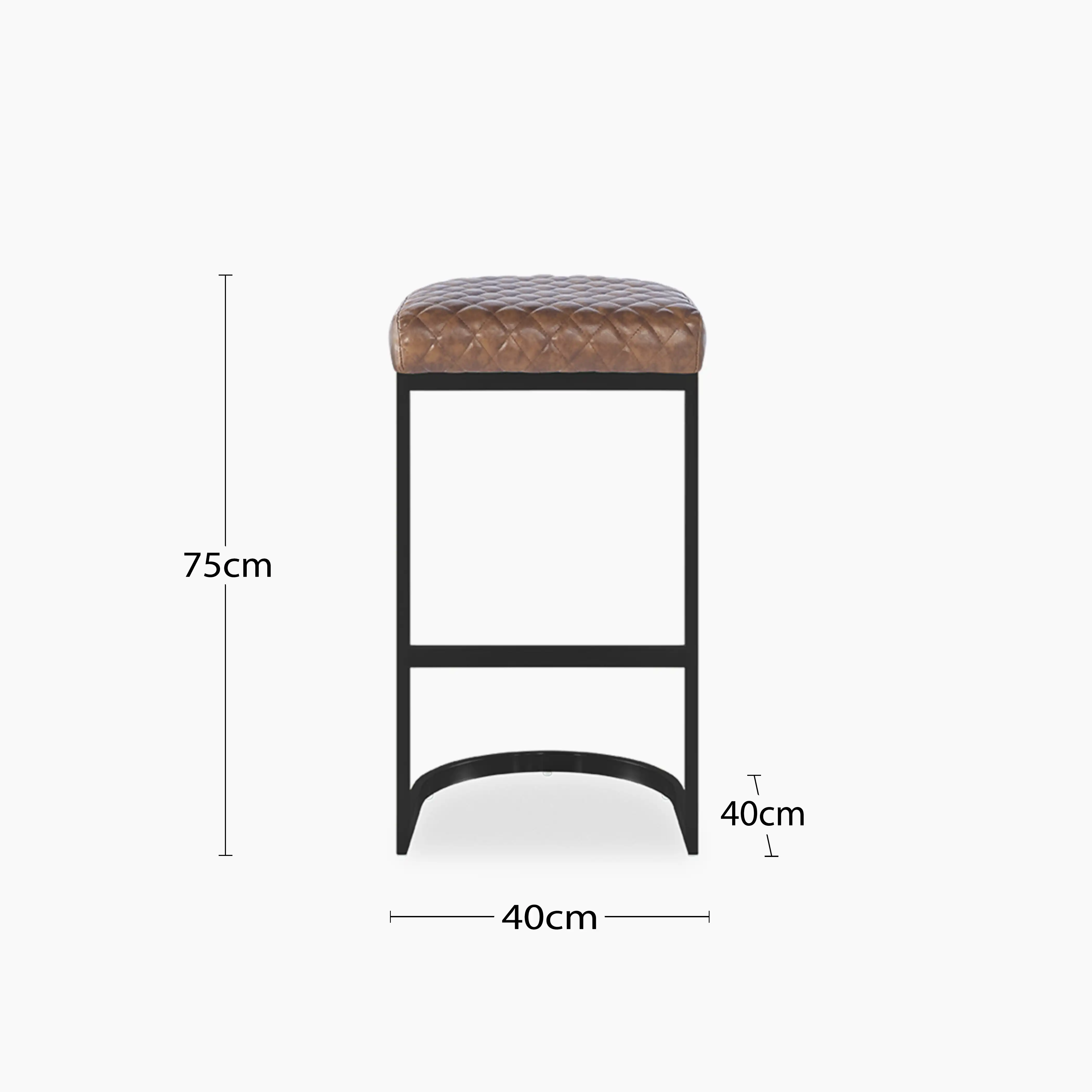 Matteo Bar Stool | Vintage Tan Faux Leather - Image 7