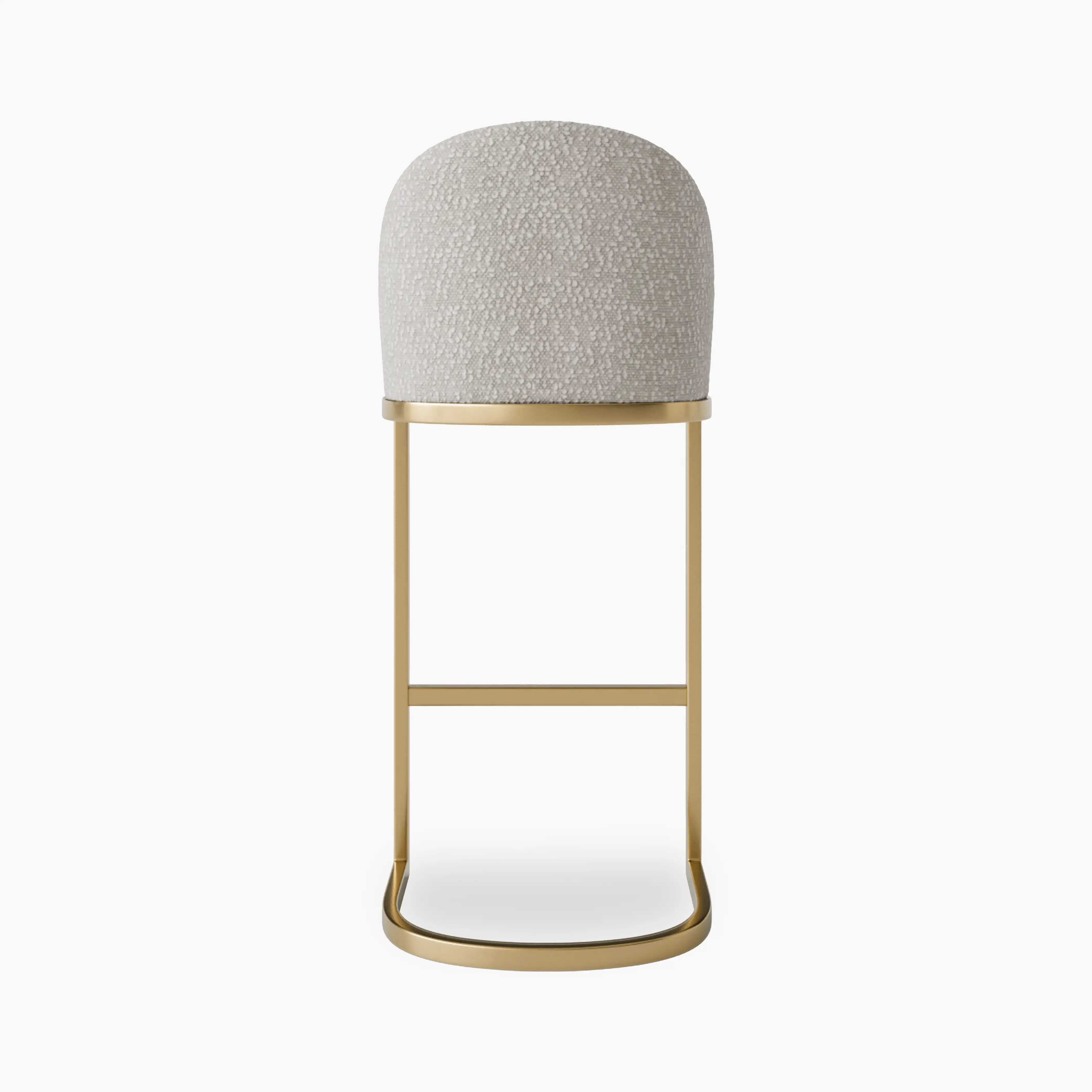 Matteo Bar Stool with Backrest | Speckled Stone Sustainable Boucle - Image 6