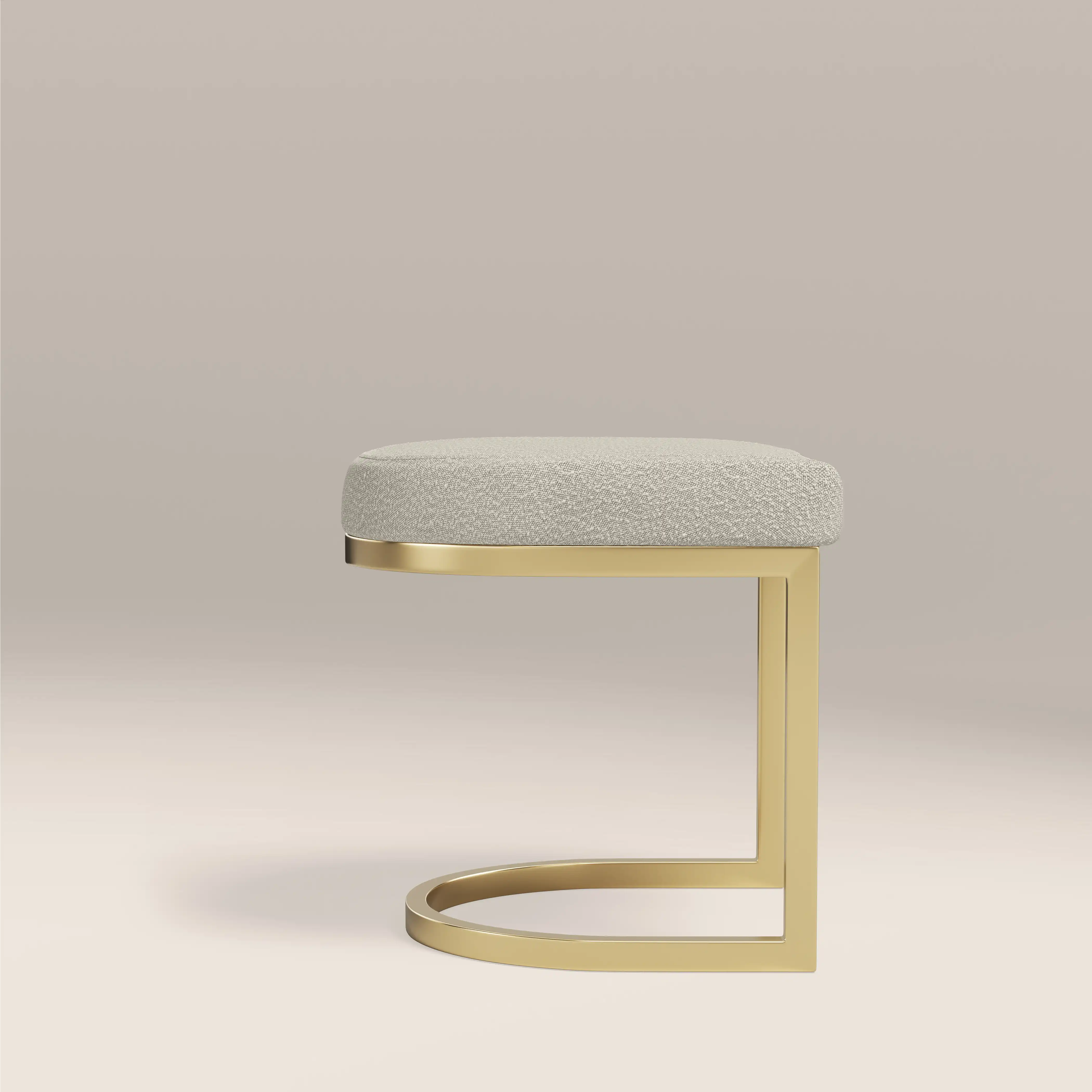 Matteo Low Stool | Speckled Stone Sustainable Boucle - Image 4
