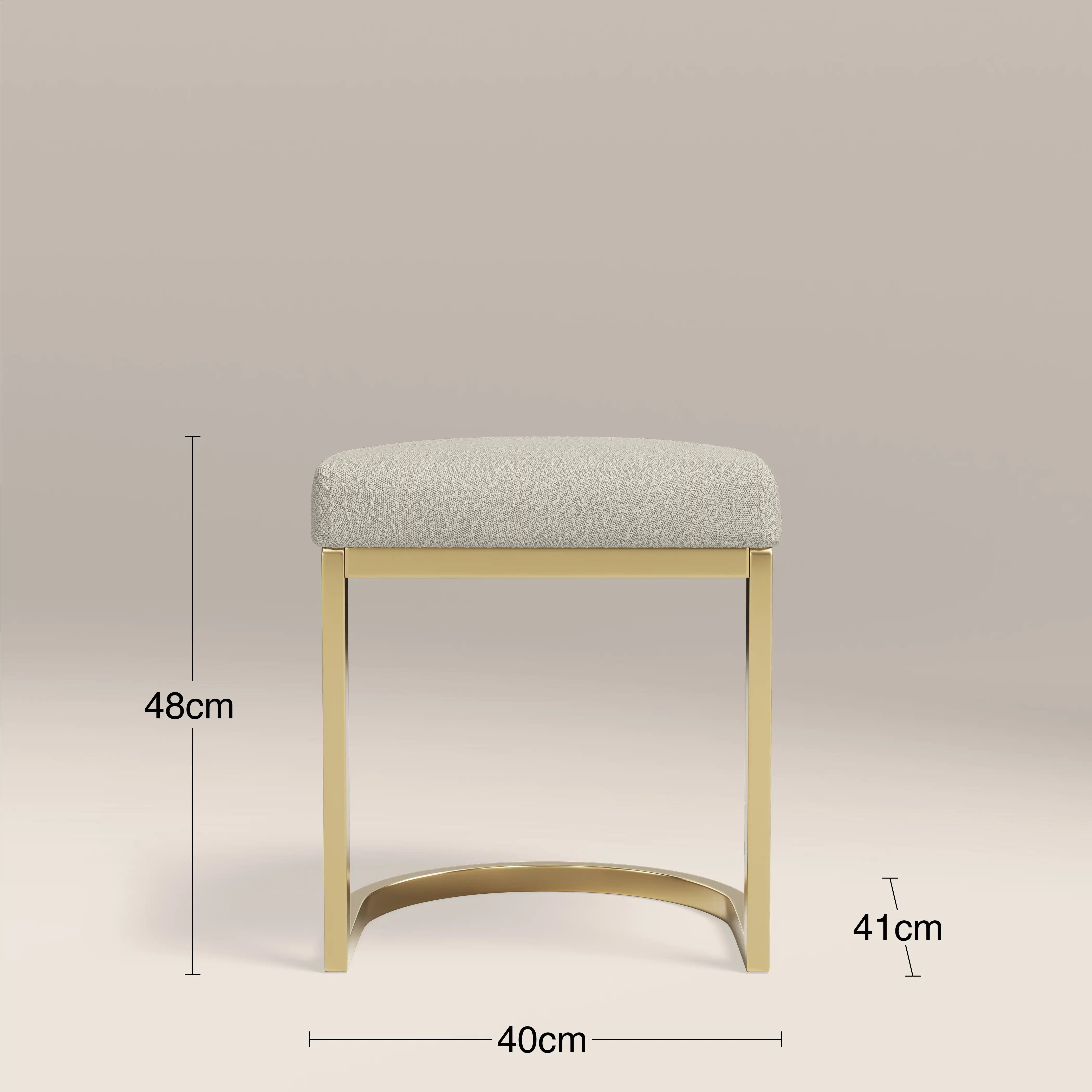 Matteo Low Stool | Speckled Stone Sustainable Boucle - Image 7