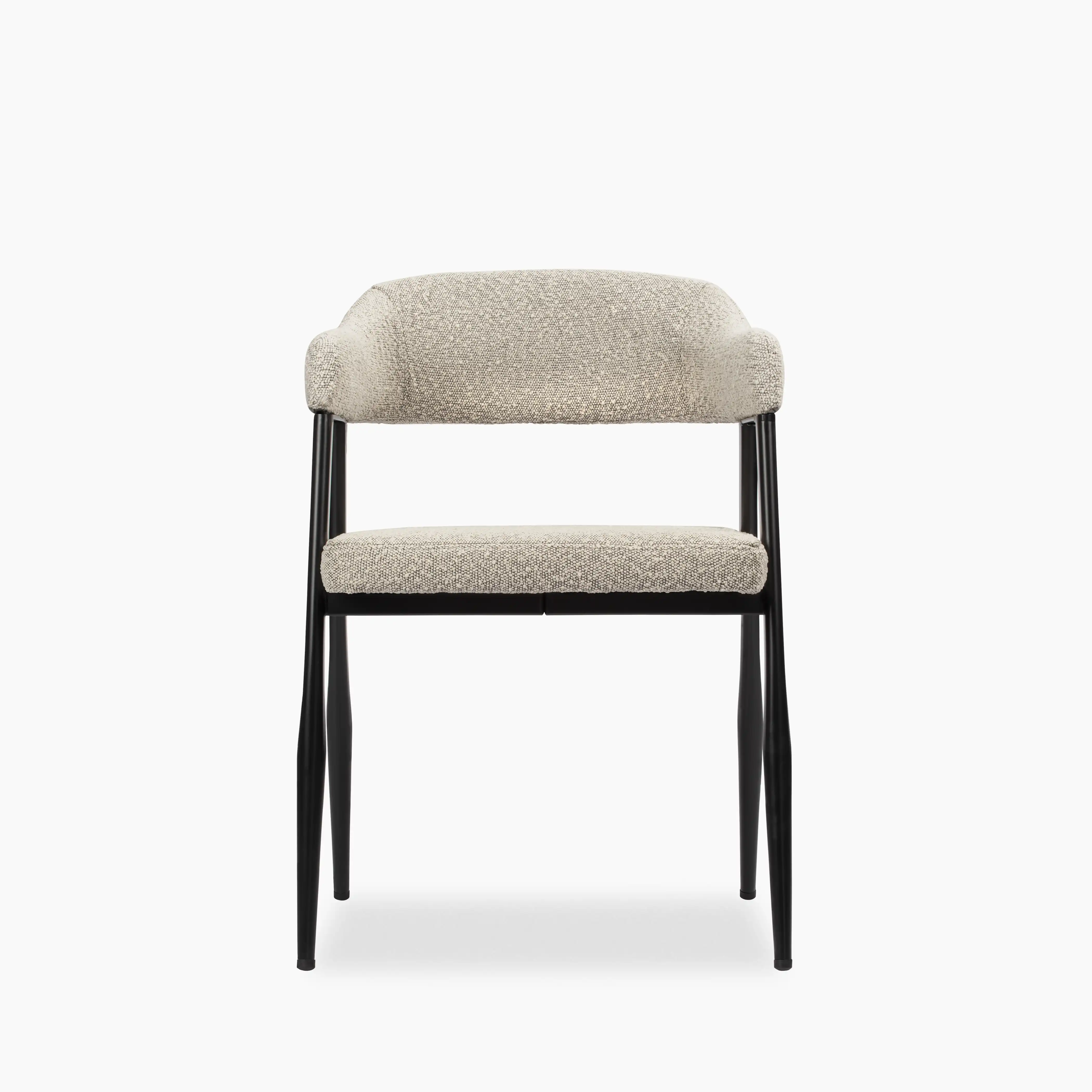Medby & Presley 4 Seat Dining Set | Grey Marble & Speckled Stone Sustainable Boucle - Image 3