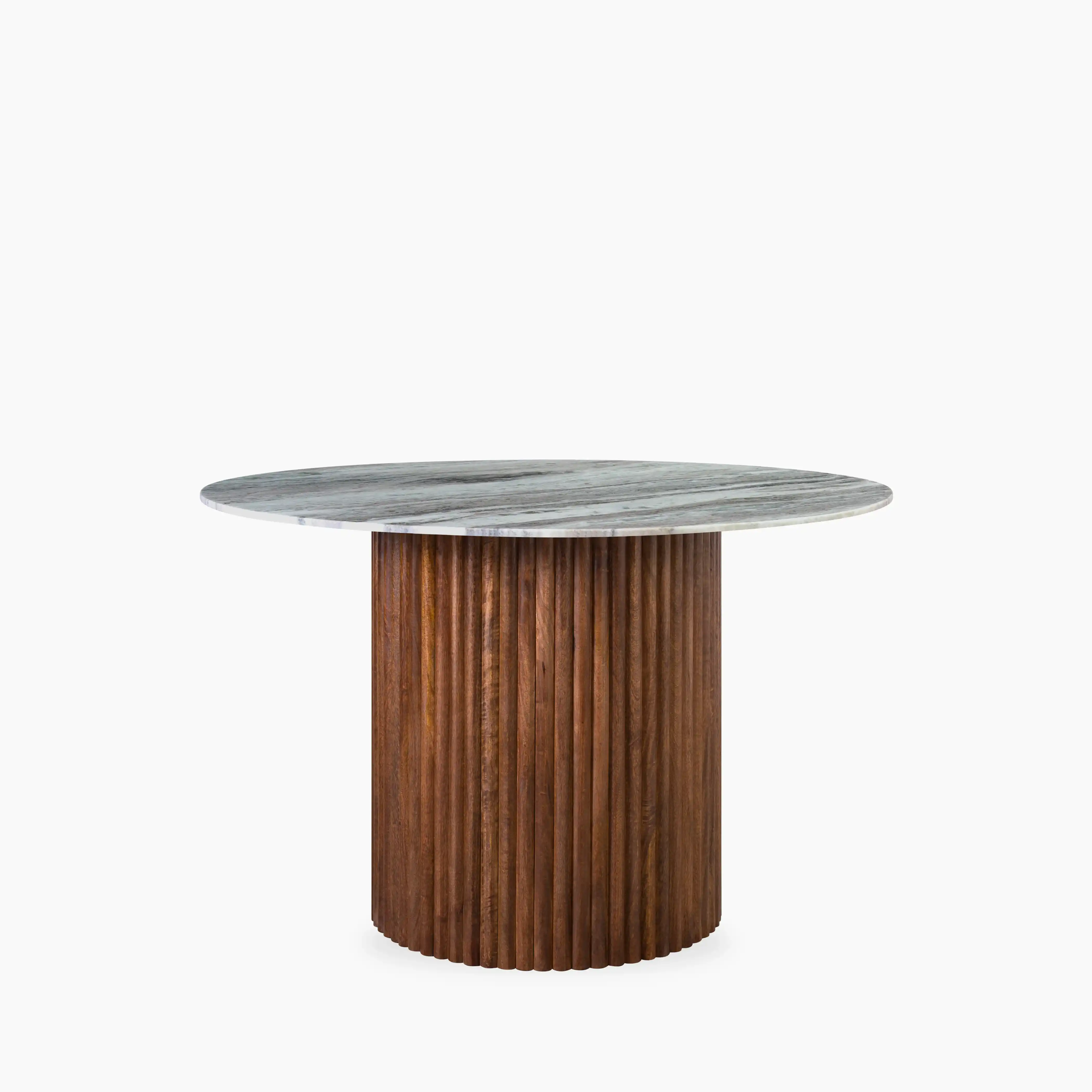 Medby & Presley 4 Seat Dining Set | Grey Marble & Speckled Stone Sustainable Boucle - Image 6