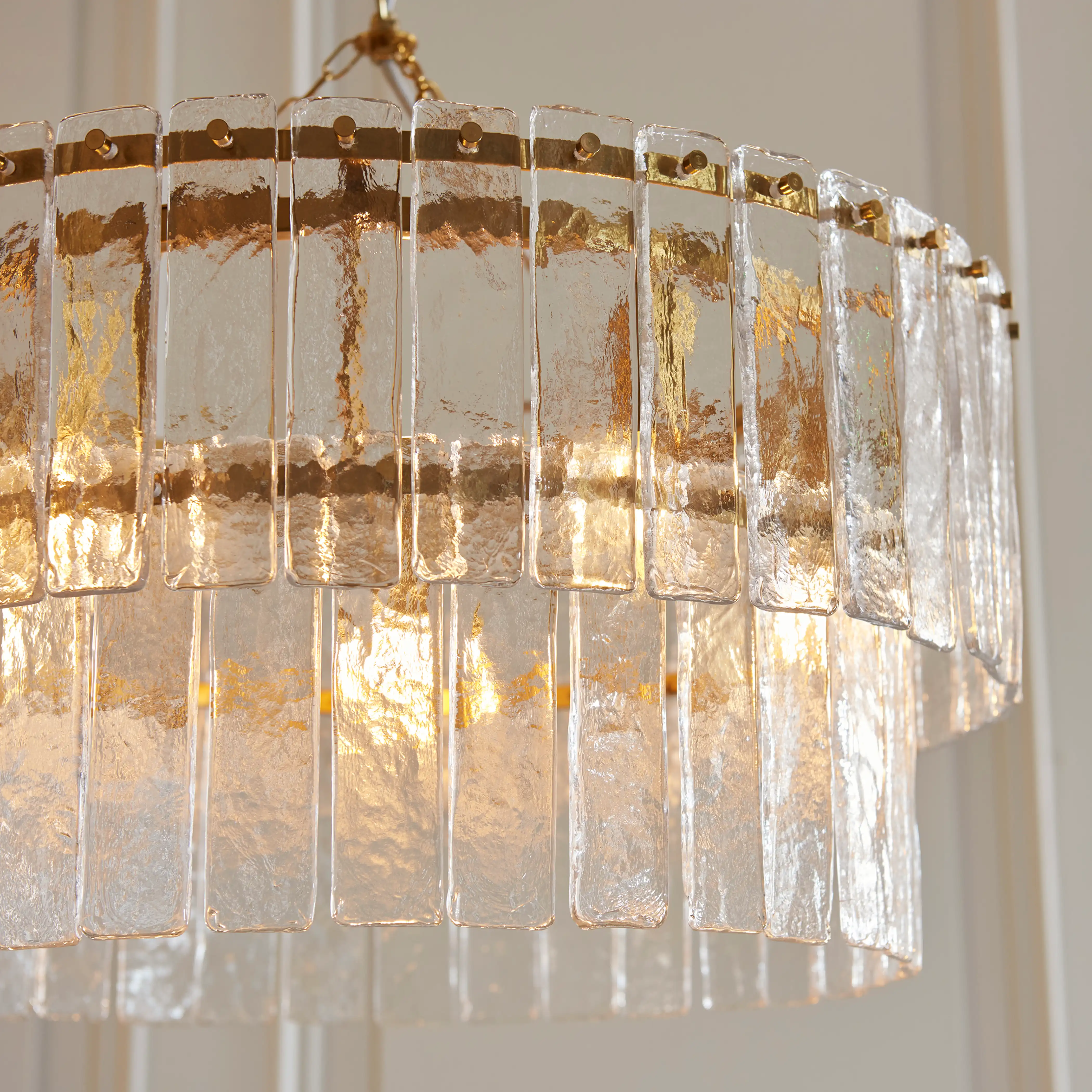 Melia 5 Light Tiered Pendant Light | Brass - Image 4