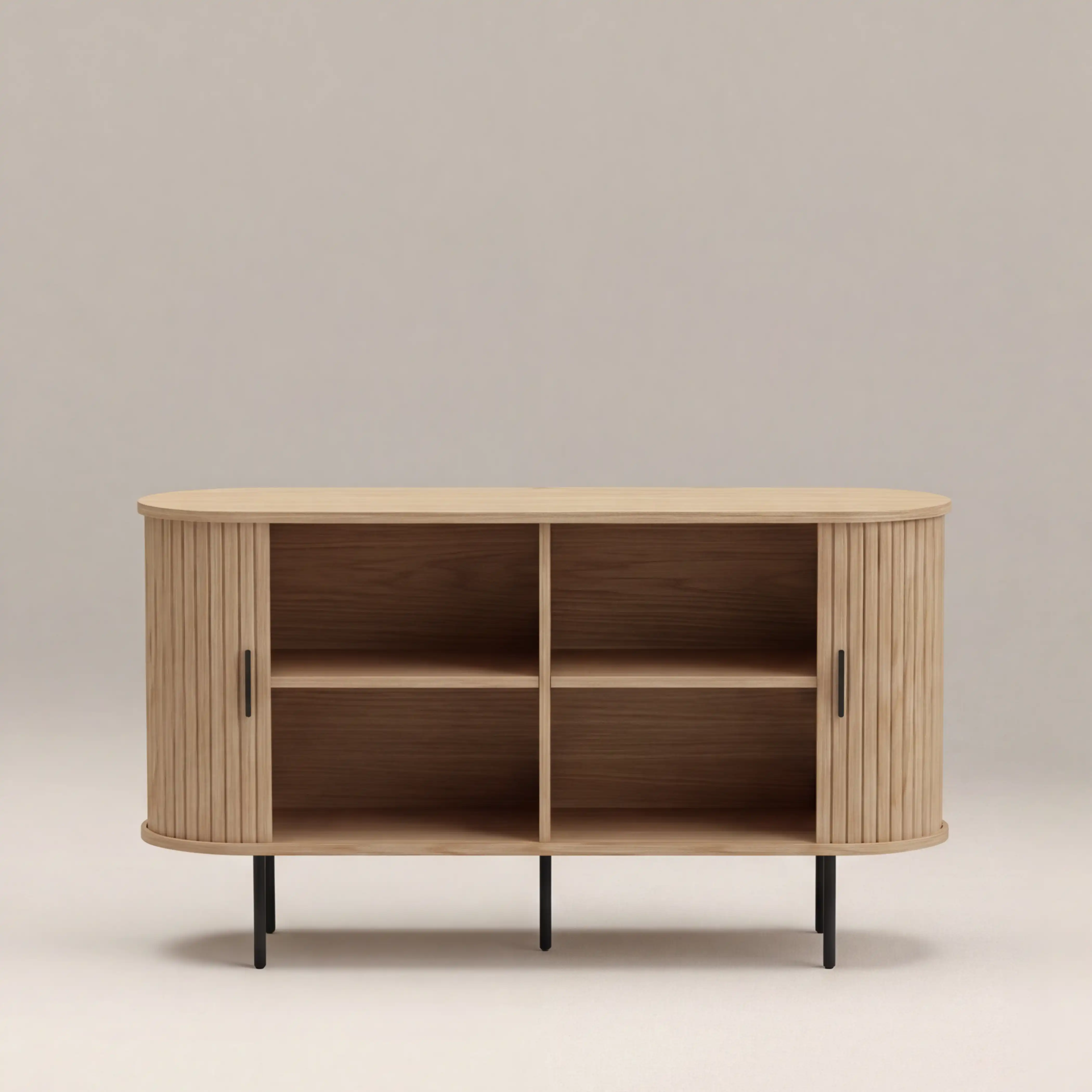 Mika Wooden Sideboard | Oak & Black - Image 3