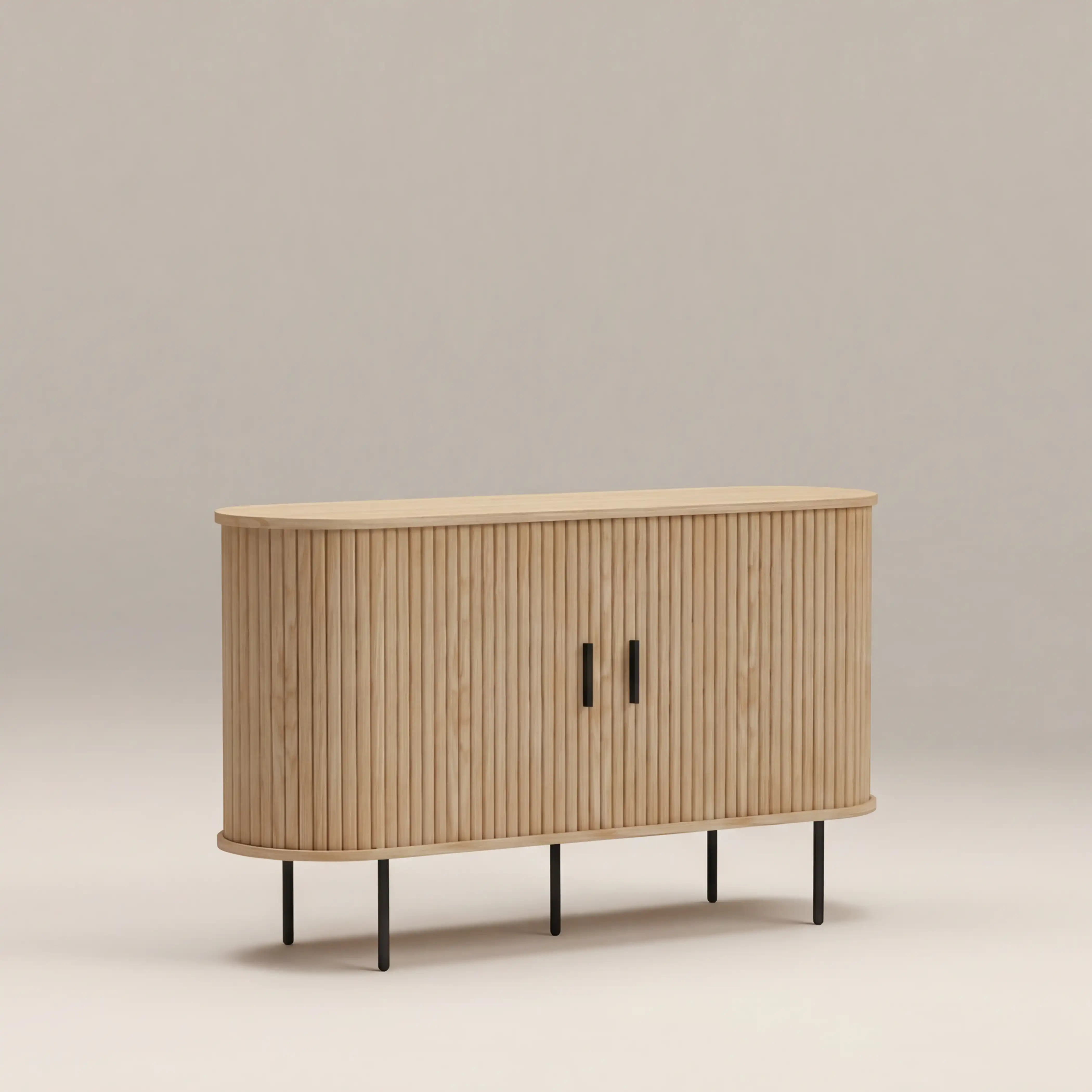 Mika Wooden Sideboard | Oak & Black - Image 5