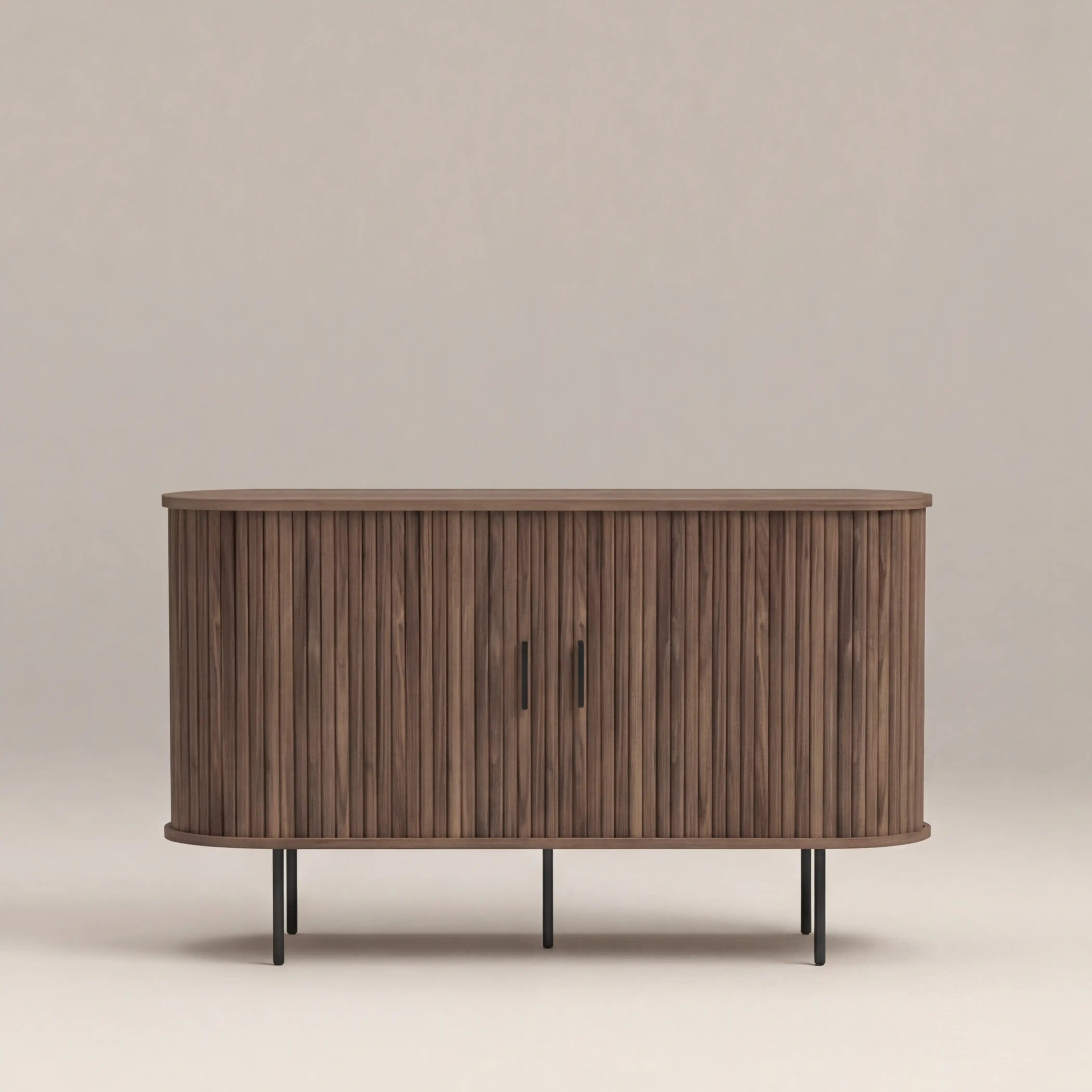 Mika Wooden Sideboard | Walnut & Black - Image 2