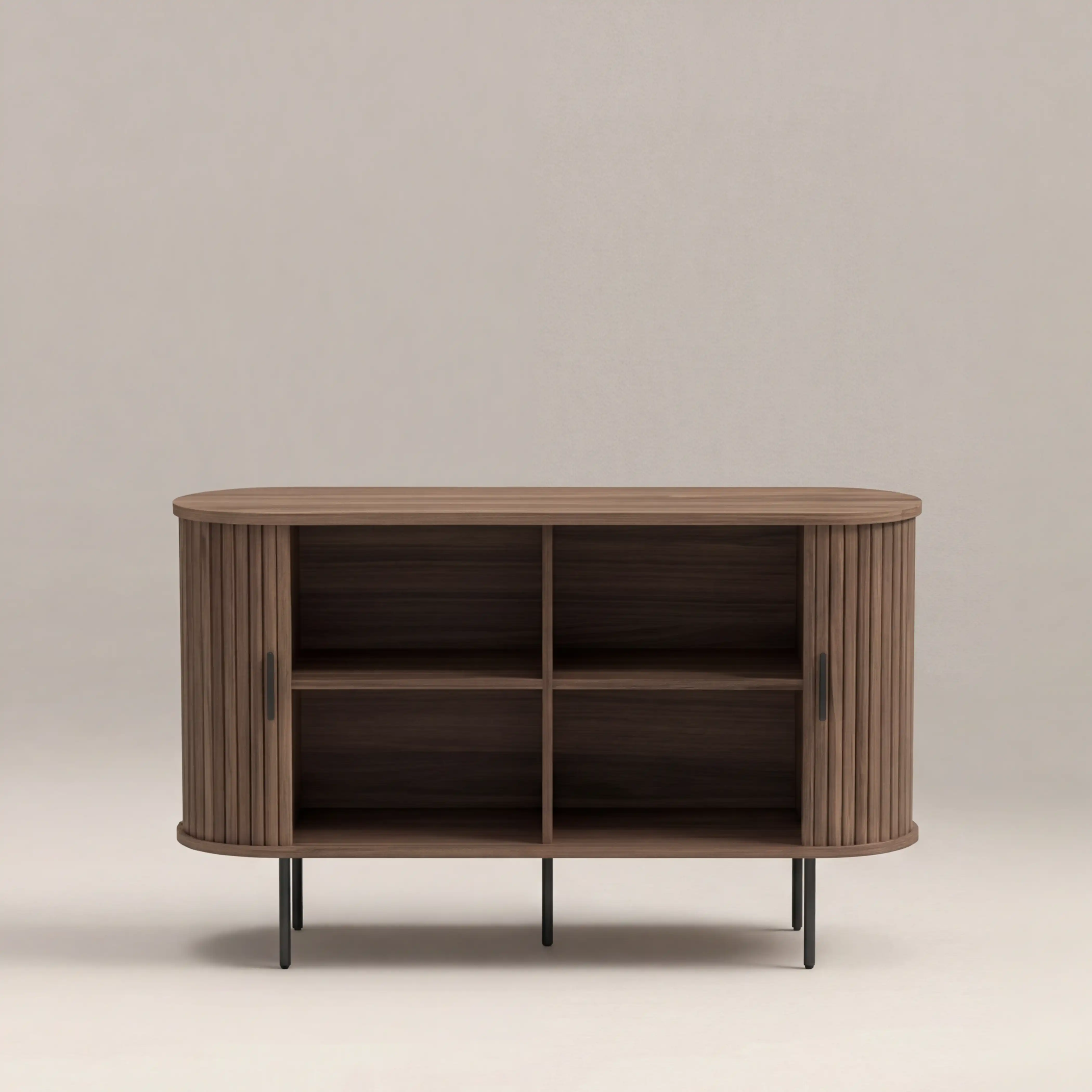 Mika Wooden Sideboard | Walnut & Black - Image 3