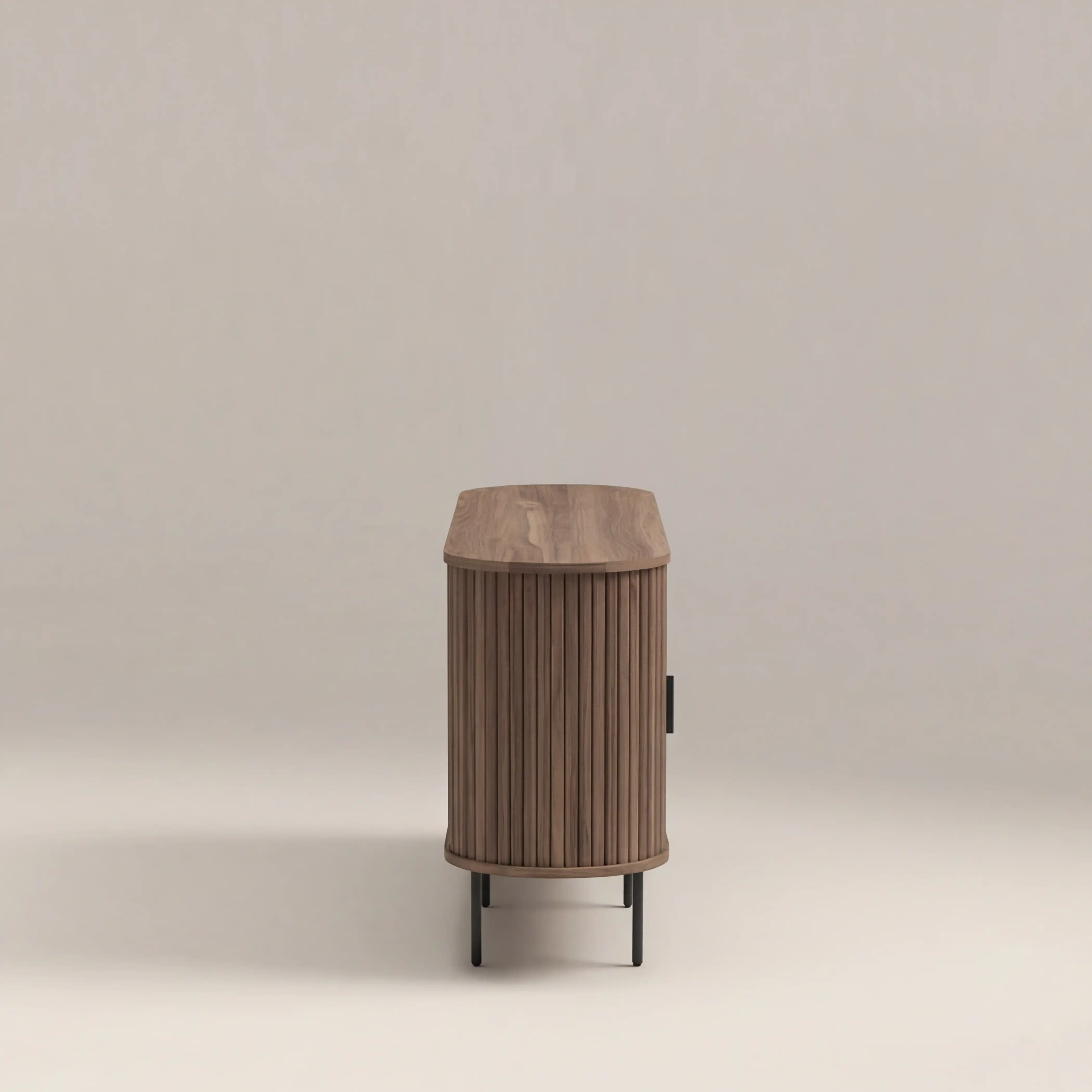 Mika Wooden Sideboard | Walnut & Black - Image 6