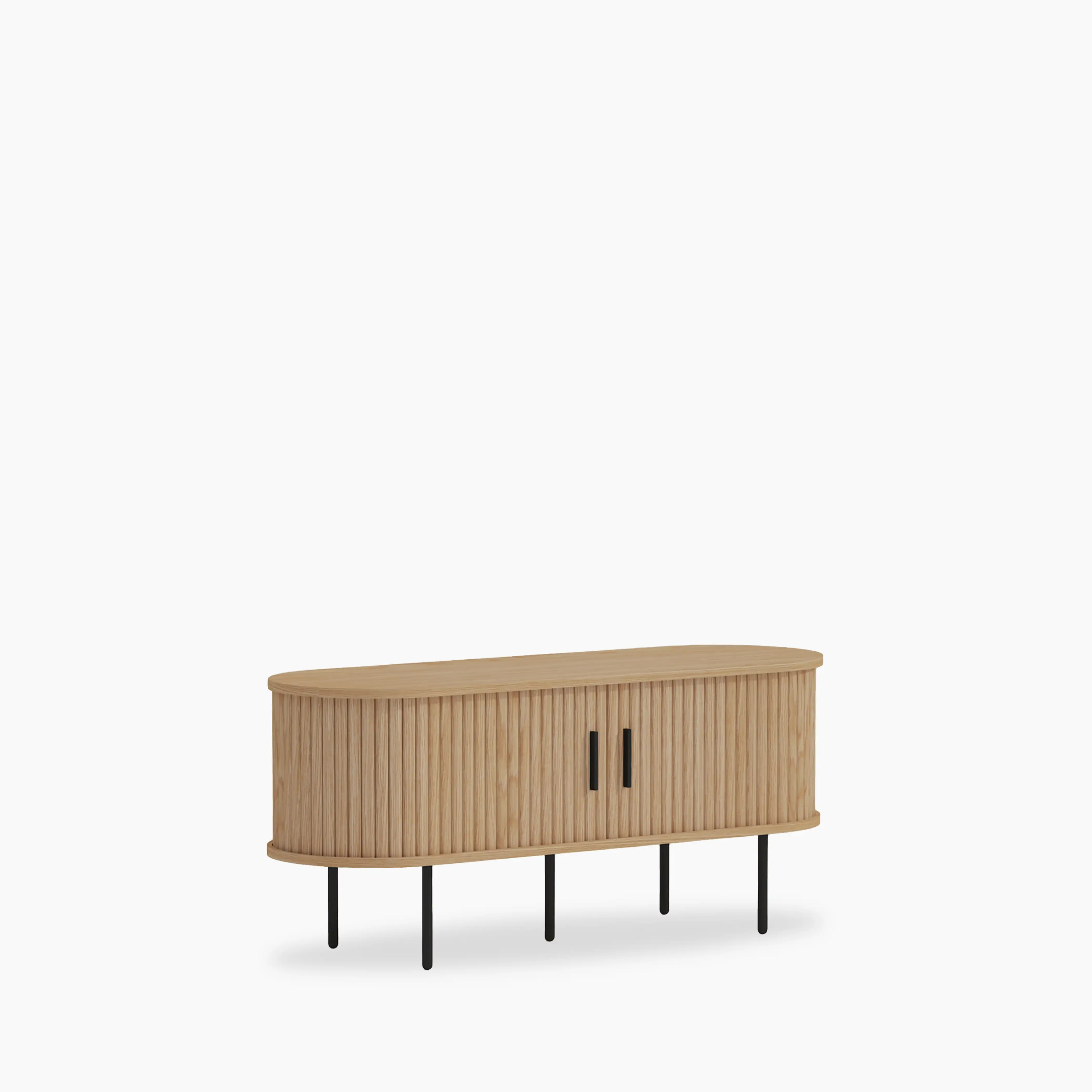 Mika Wooden TV Stand | Oak & Black - Image 3
