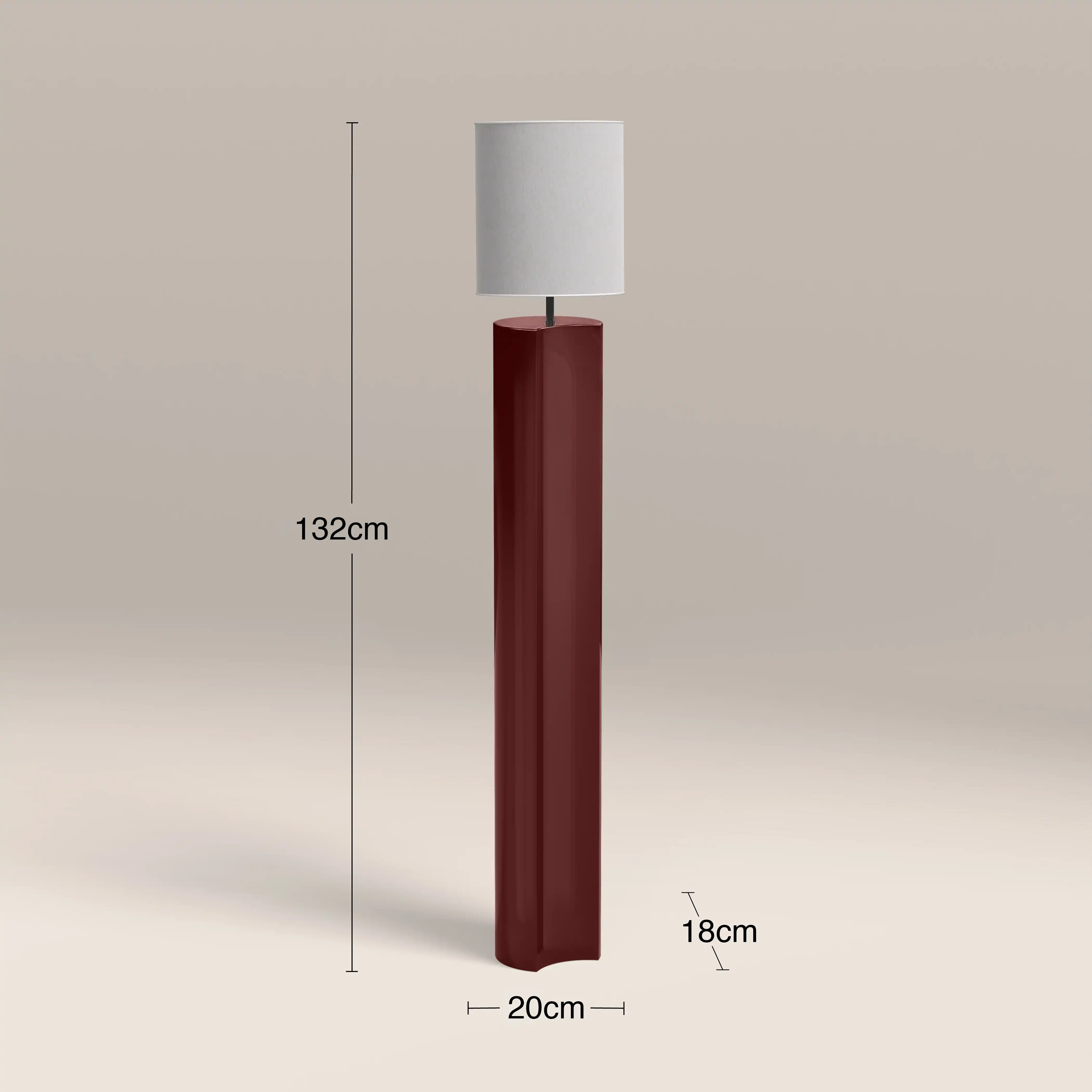 Milad Floor Lamp | High Gloss Burgundy - Image 4