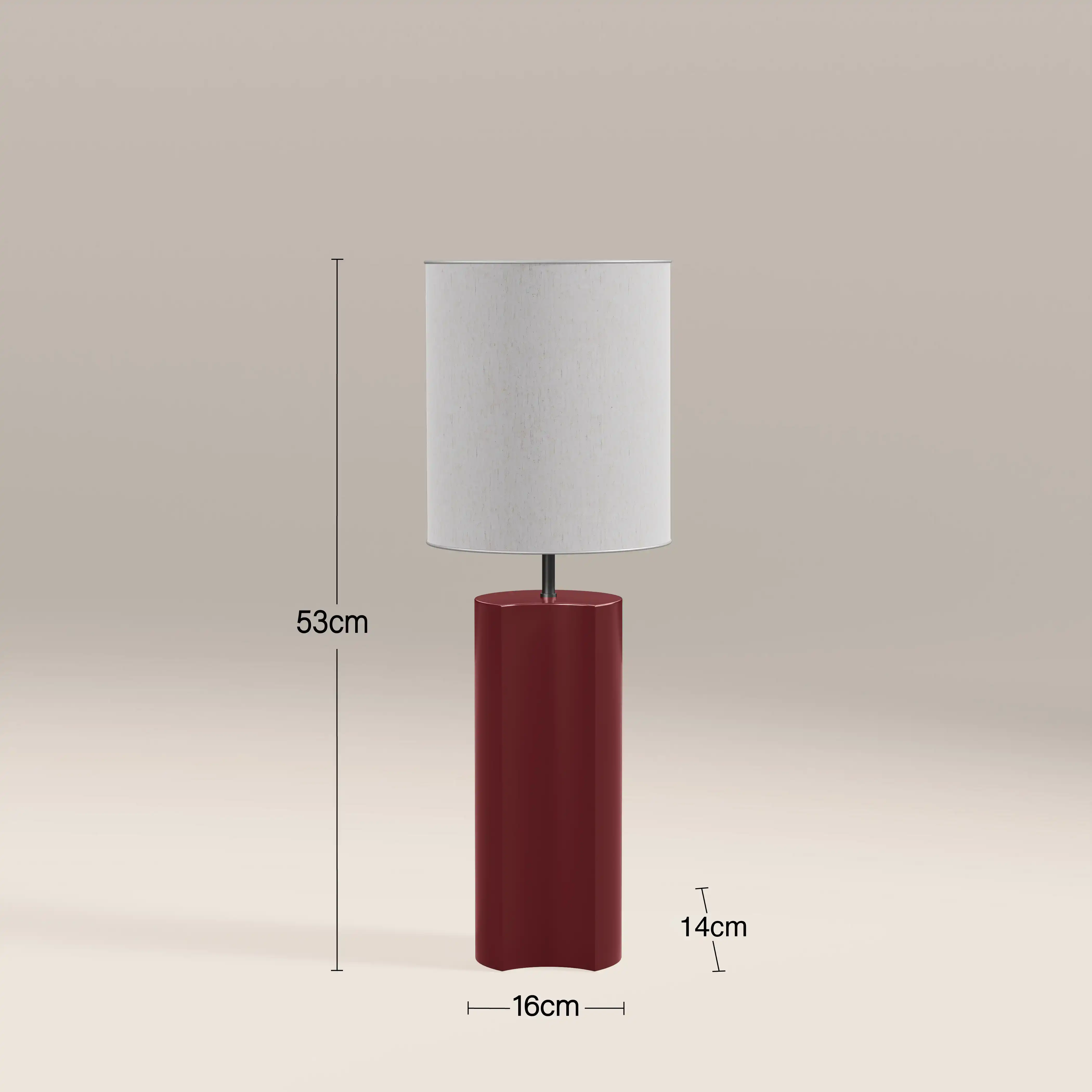 Milad Table Lamp | High Gloss Burgundy - Image 3