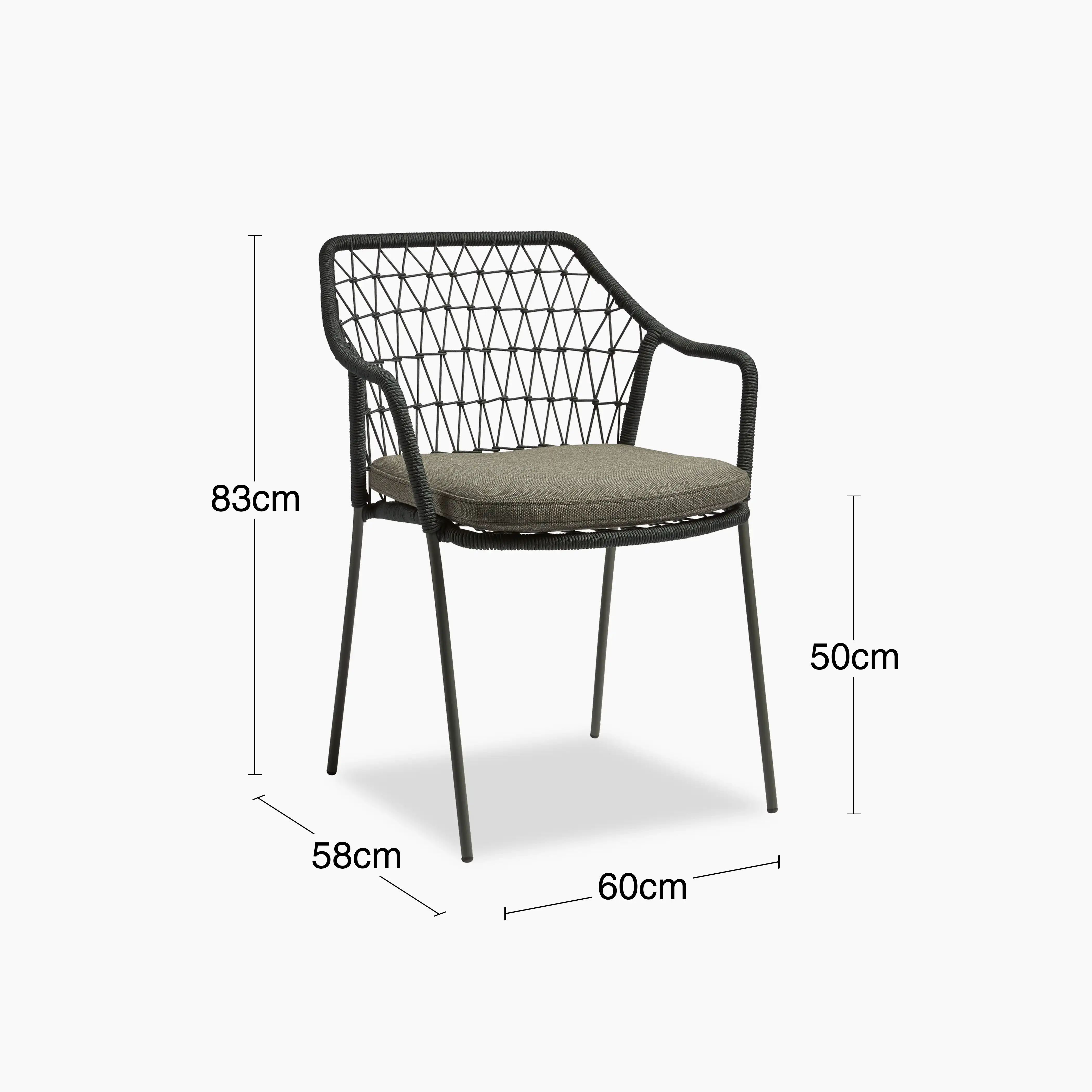 Milan Carver Dining Chair | Anthracite Grey & Black - Image 7
