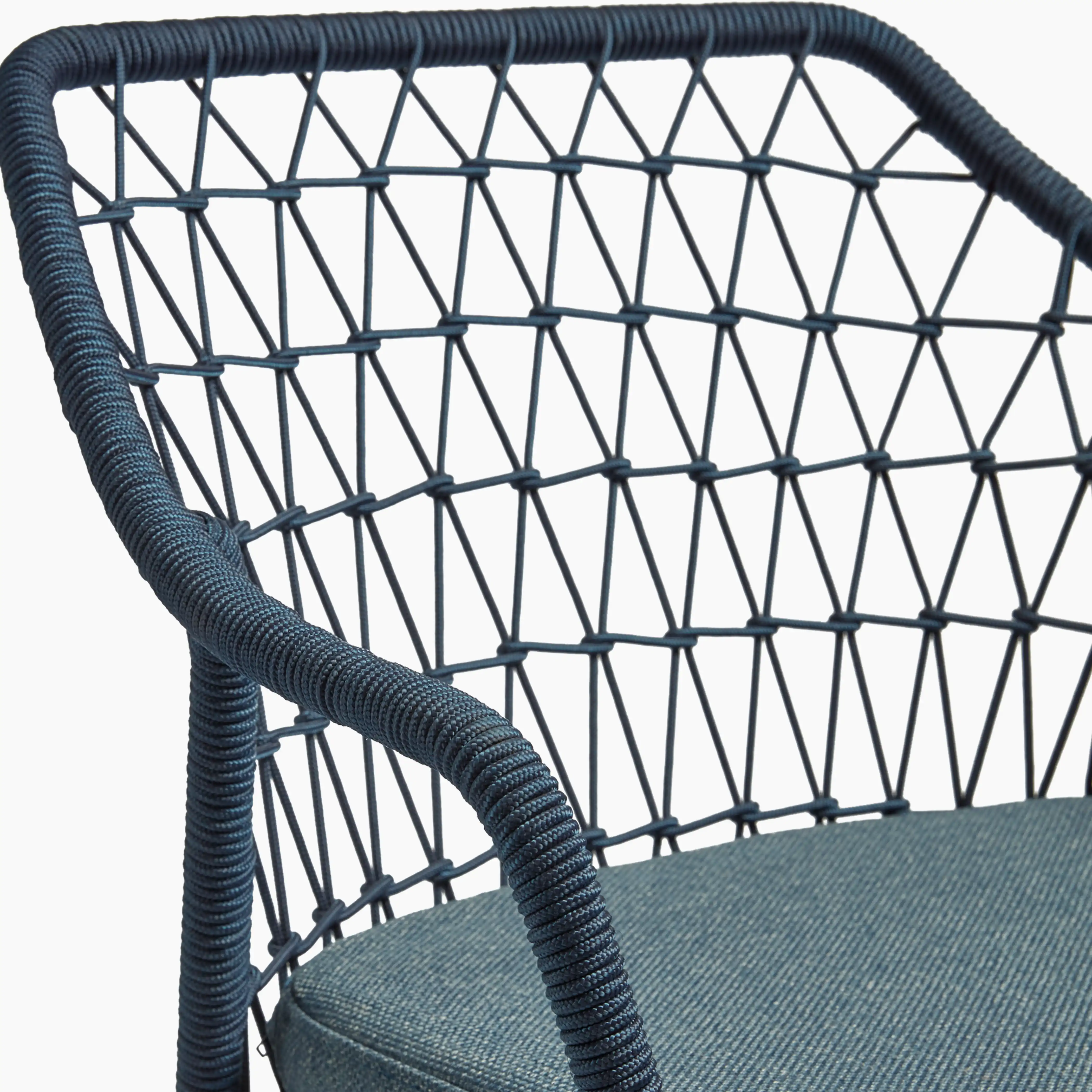 Milan Carver Dining Chair | Blue & Black - Image 4
