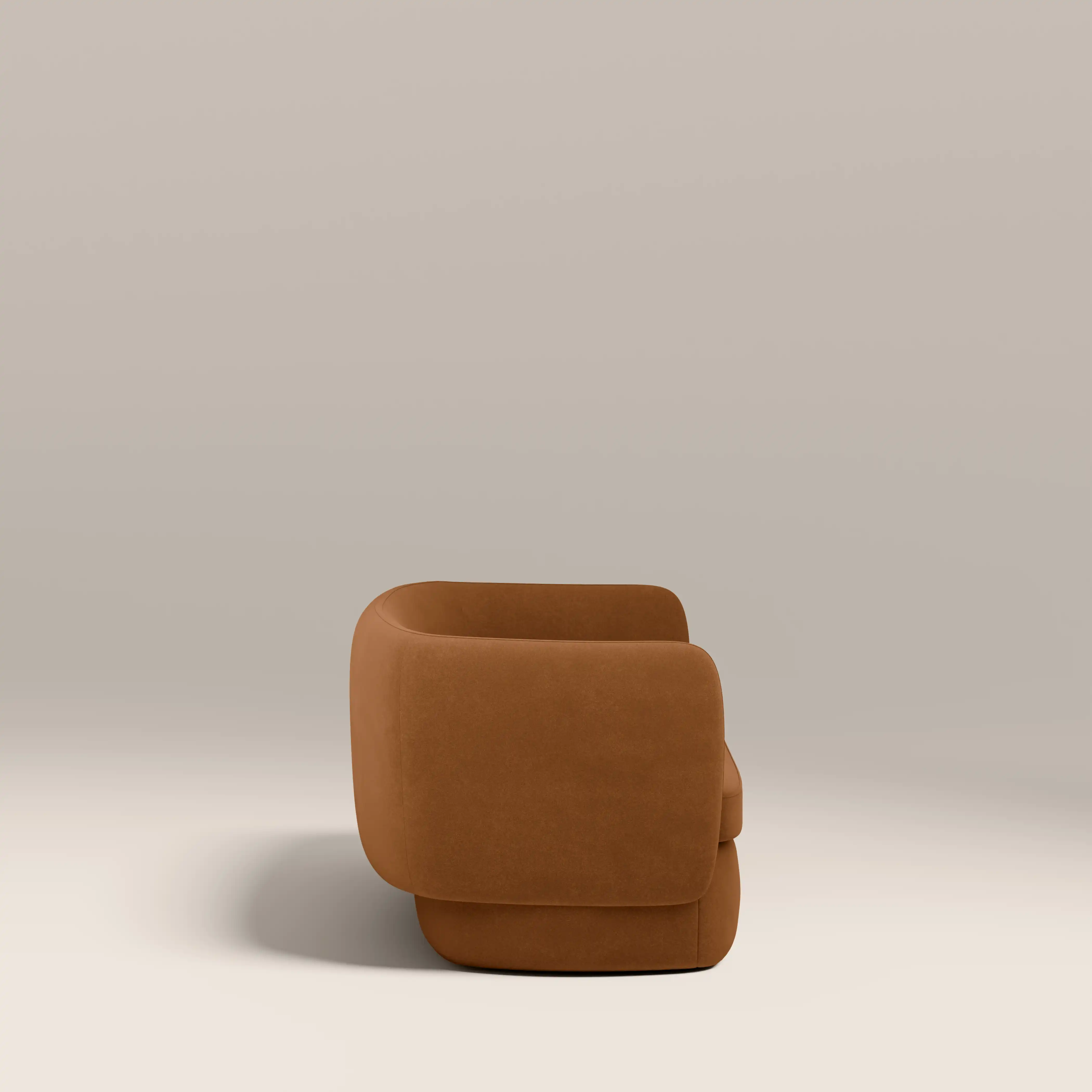 Miller 3 Seater Sofa | Caramel Brown Sustainable Mohair Velvet - Image 4