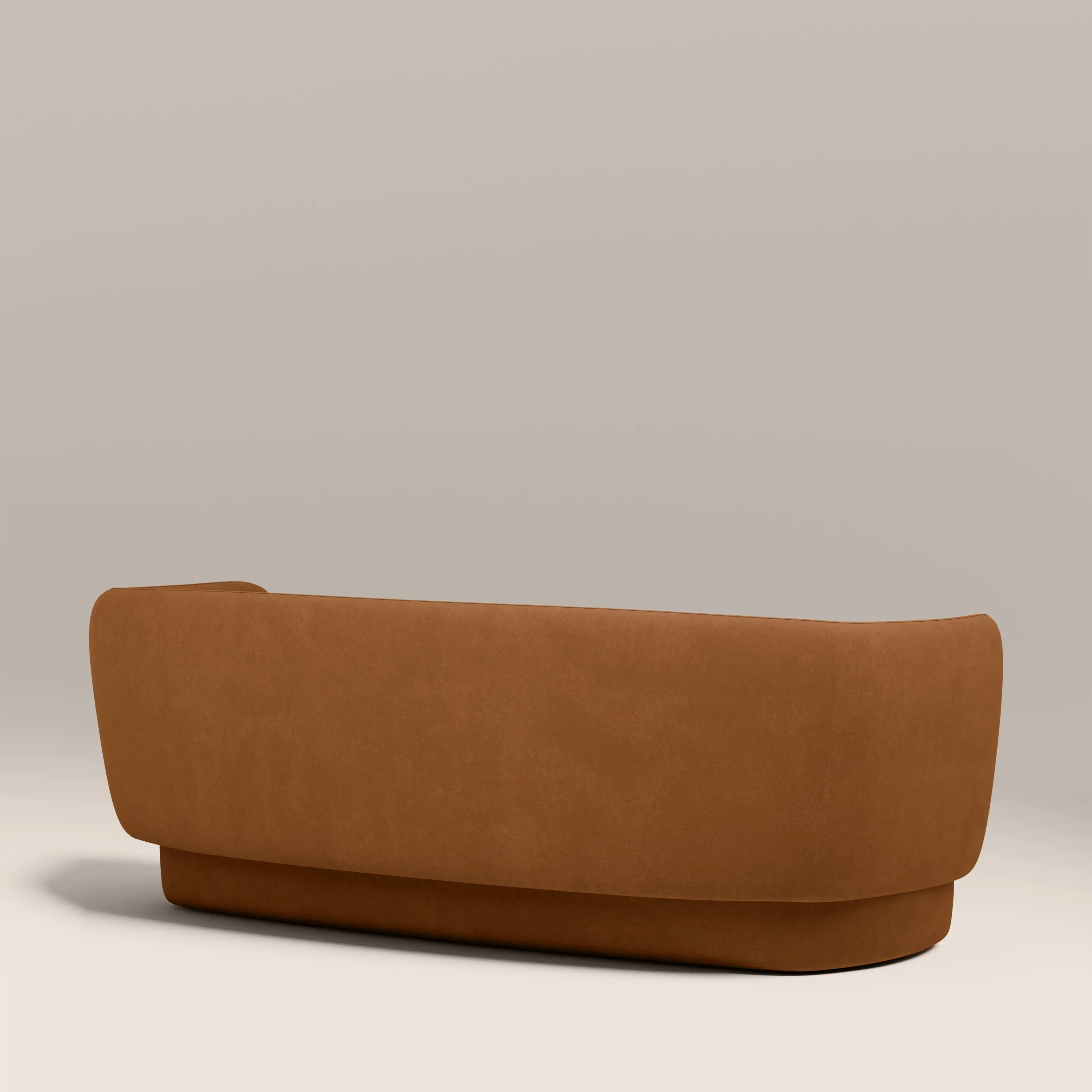 Miller 3 Seater Sofa | Caramel Brown Sustainable Mohair Velvet - Image 5