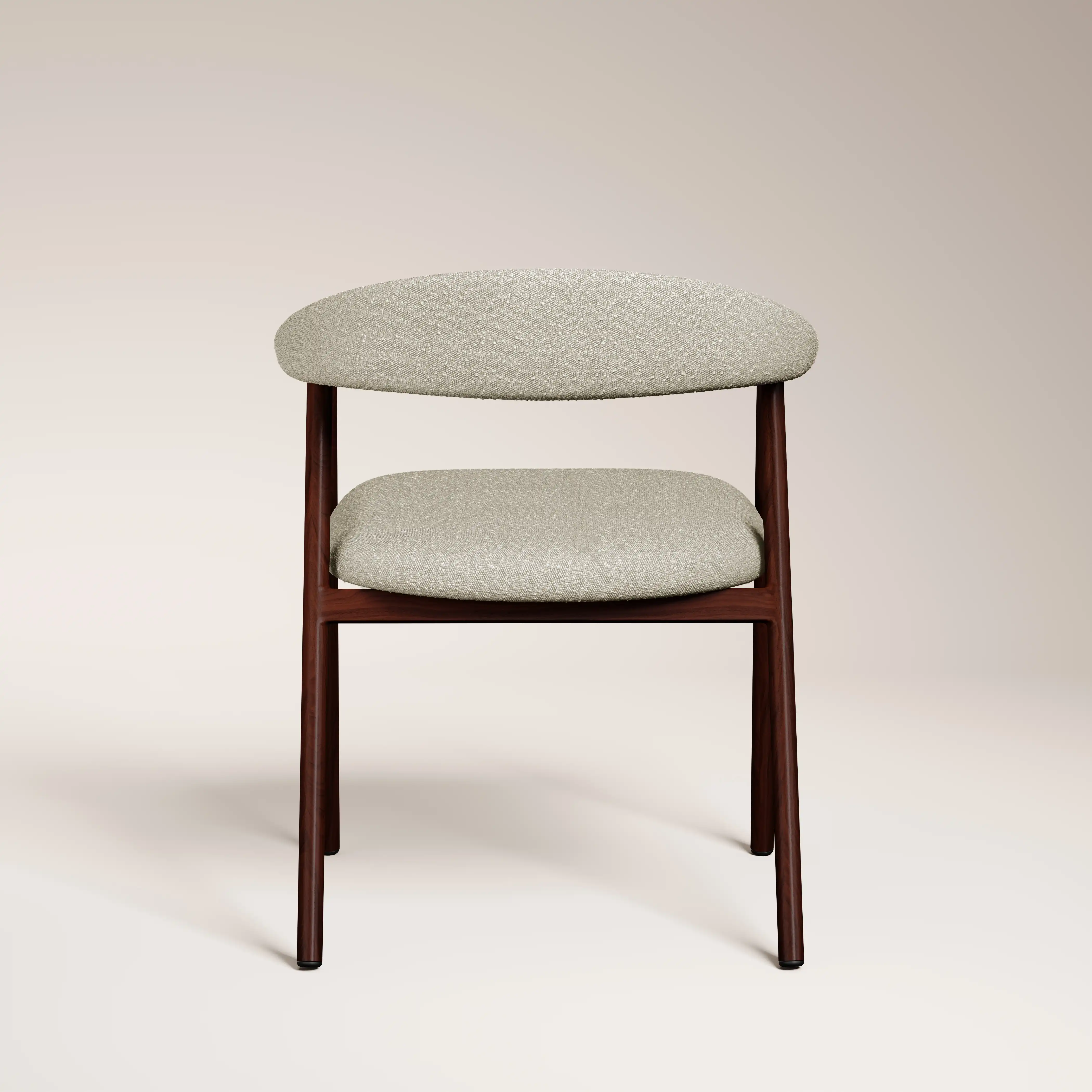 Monroe Carver Dining Chair | Speckled Stone Sustainable Boucle & Walnut - Image 6