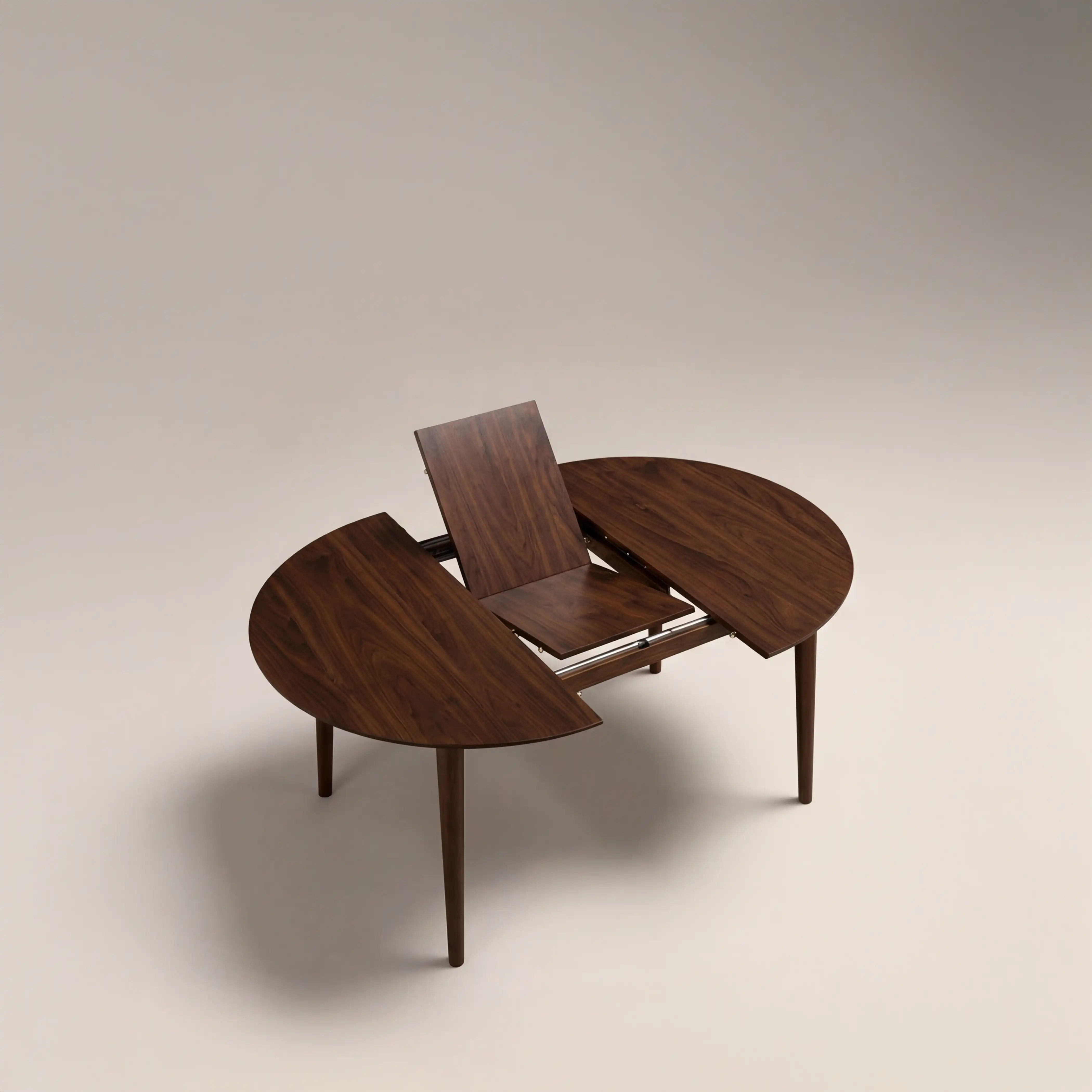 Montreux 4-6 Seat Round Wooden Extendable Dining Table | Walnut - Image 5