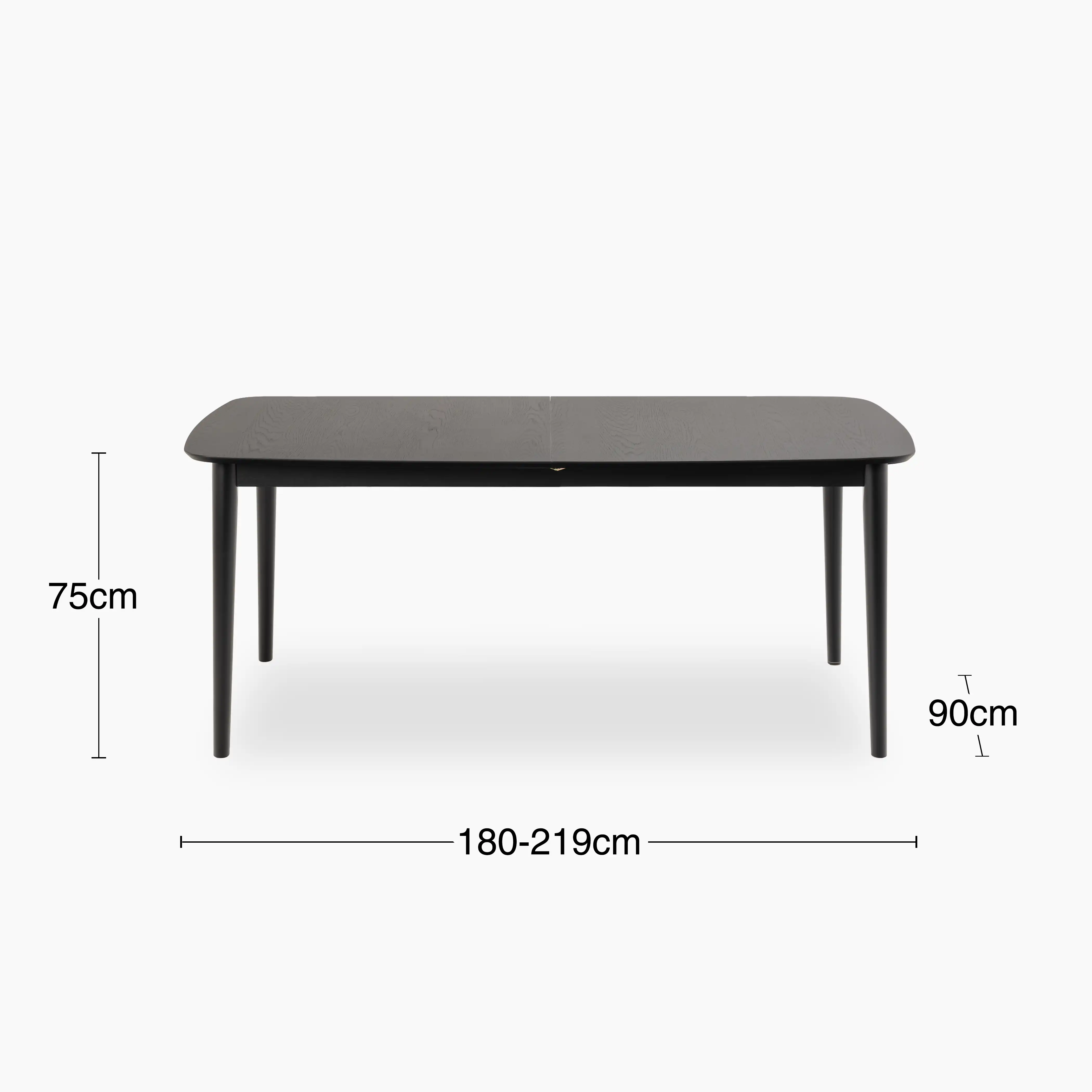 Montreux 6-10 Seat Rectangle Wooden Extendable Dining Table | Black - Image 7
