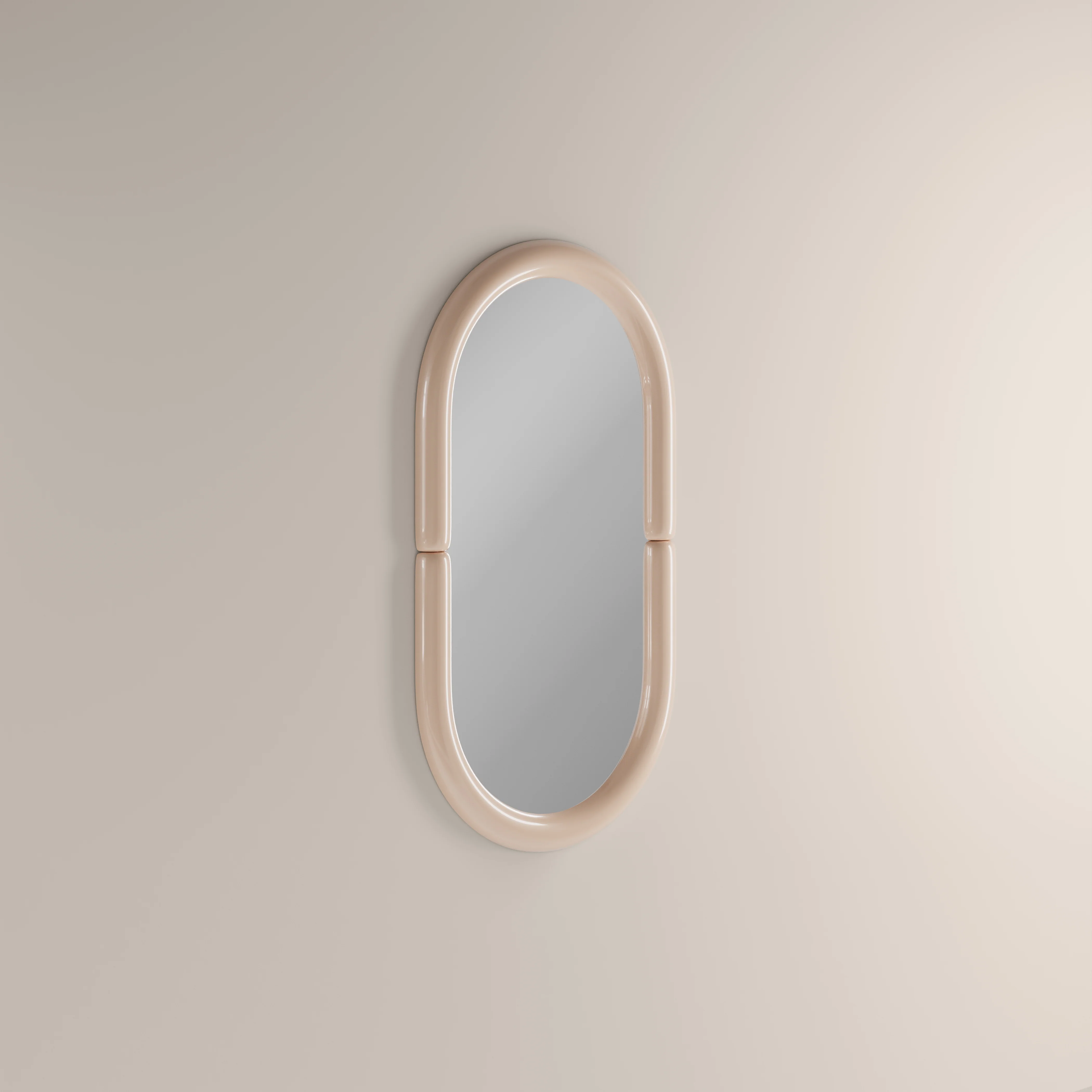 Morris Oval Full Length Mirror, 150 x 77 cm | Nude Gloss - Image 2
