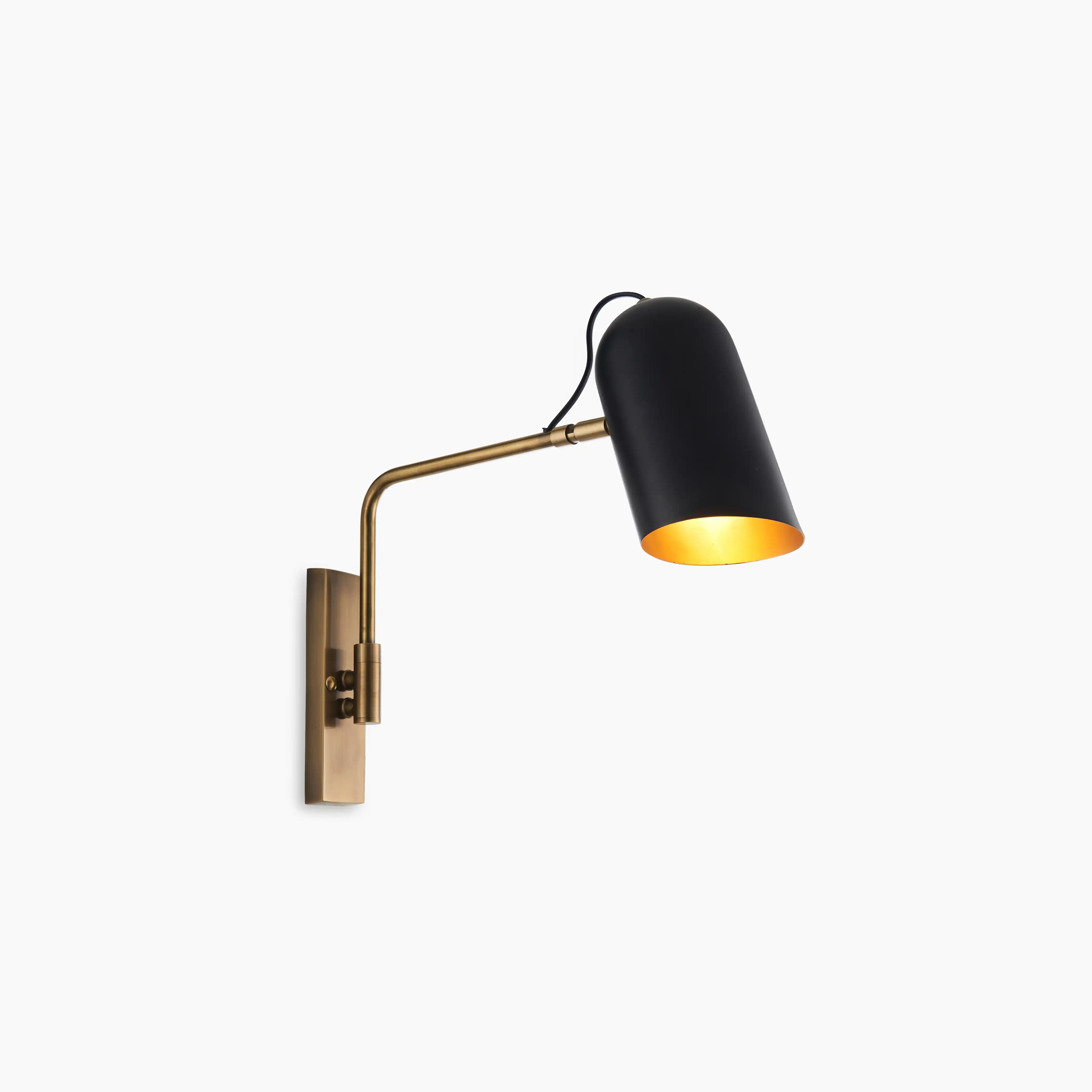 Navren Wall Light | Black & Vintage Brass - Image 10