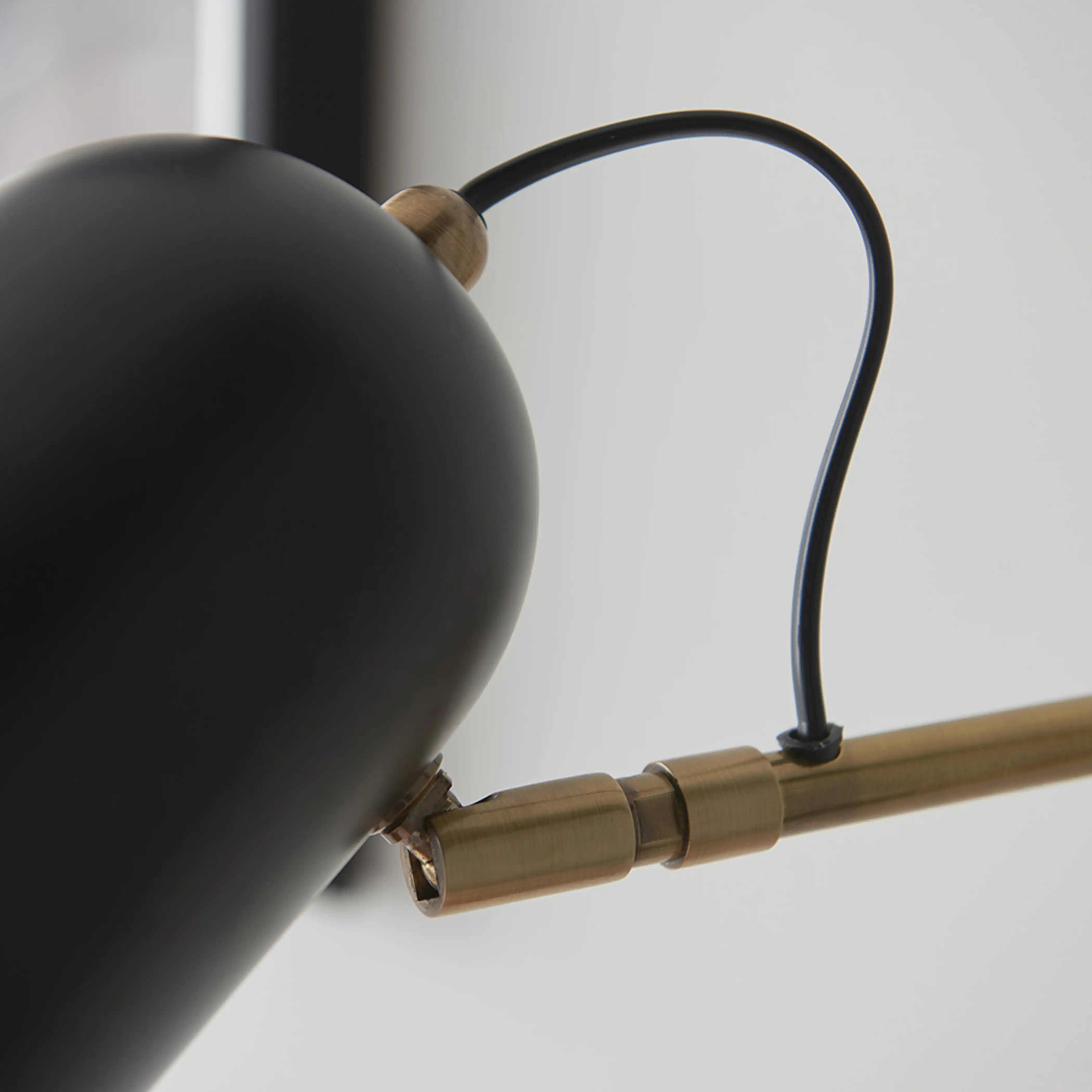 Navren Wall Light | Black & Vintage Brass - Image 5