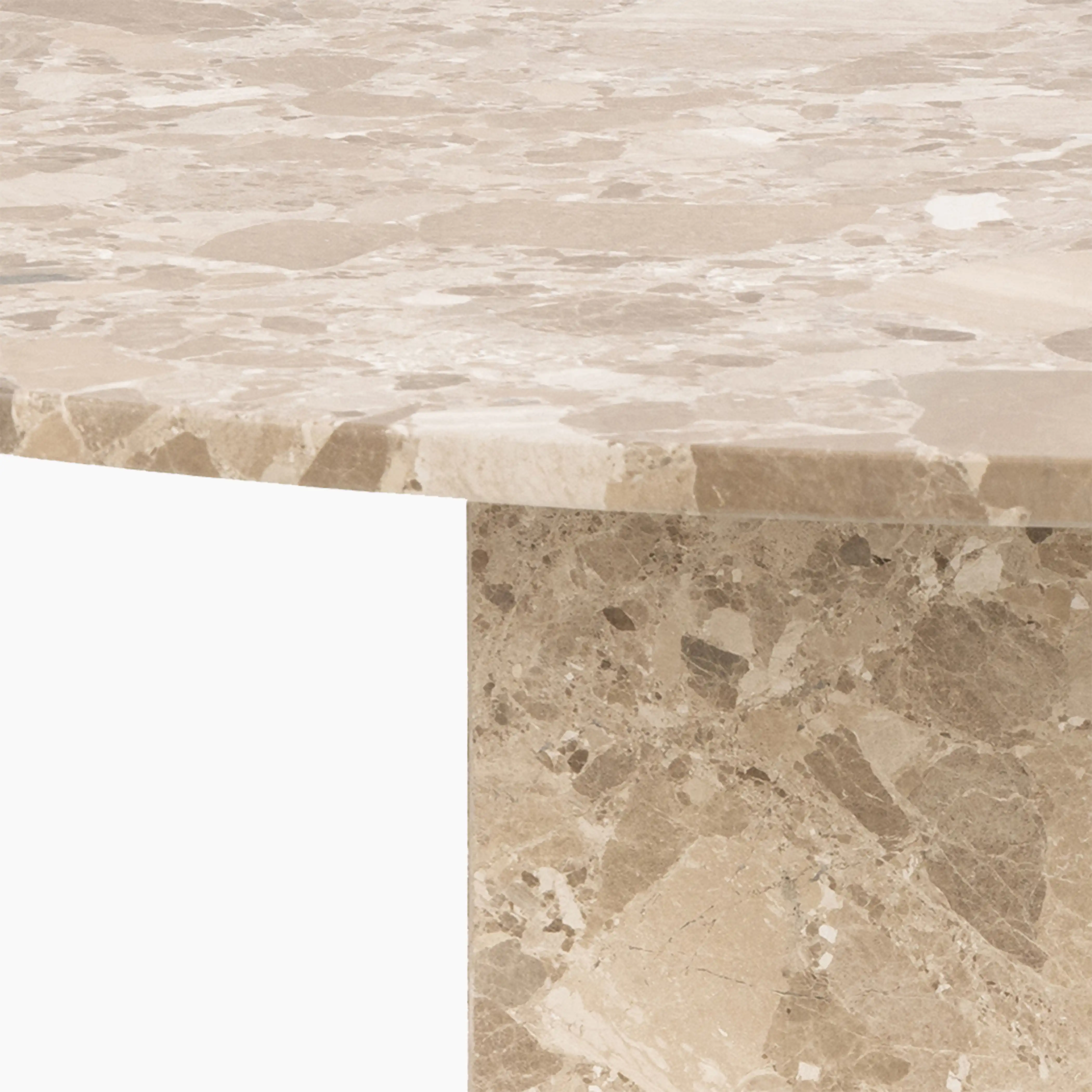 Naxos 4 Seat Round Dining Table | Latte Marble - Image 5