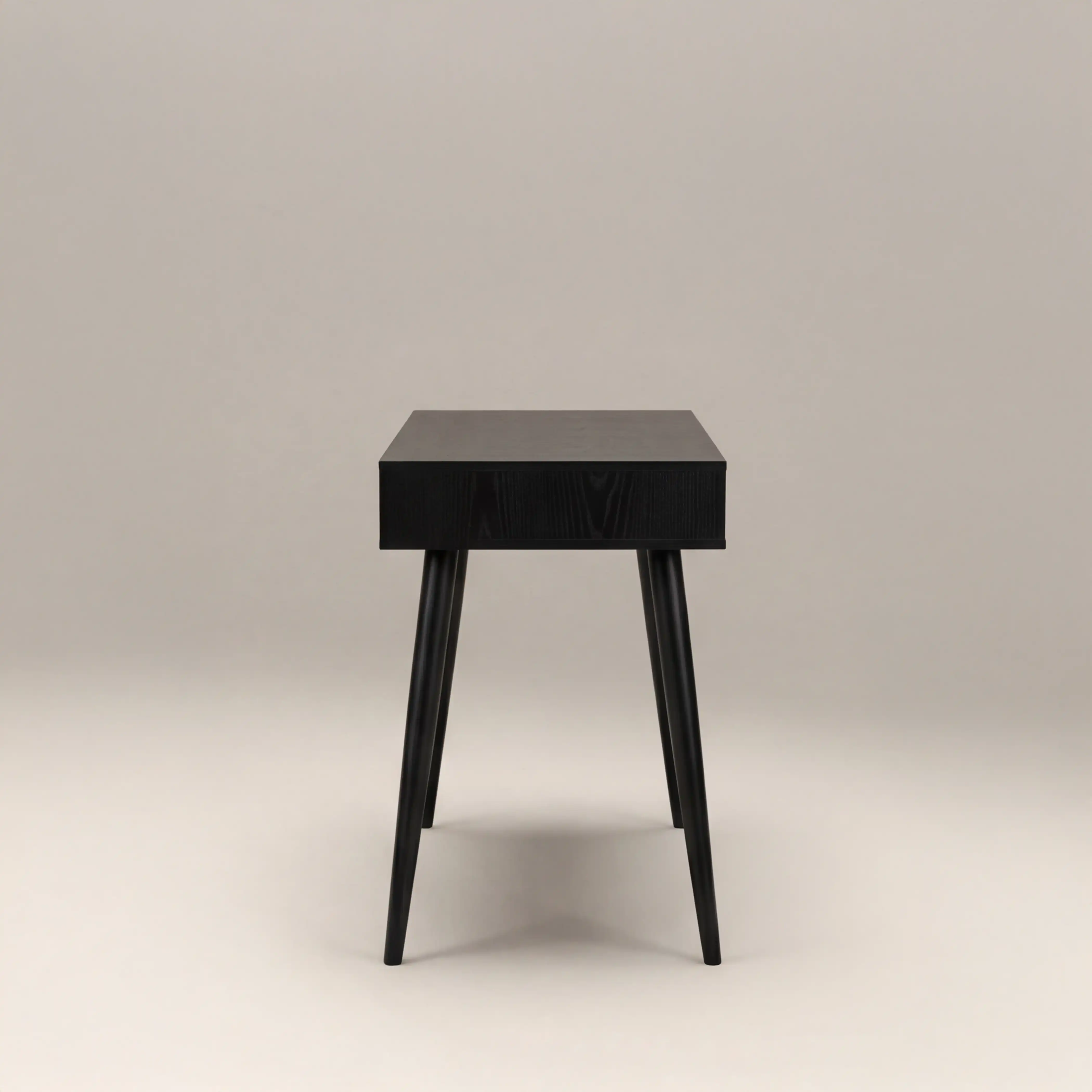 Neptun Wooden 3 Drawer Desk | Black - Image 4
