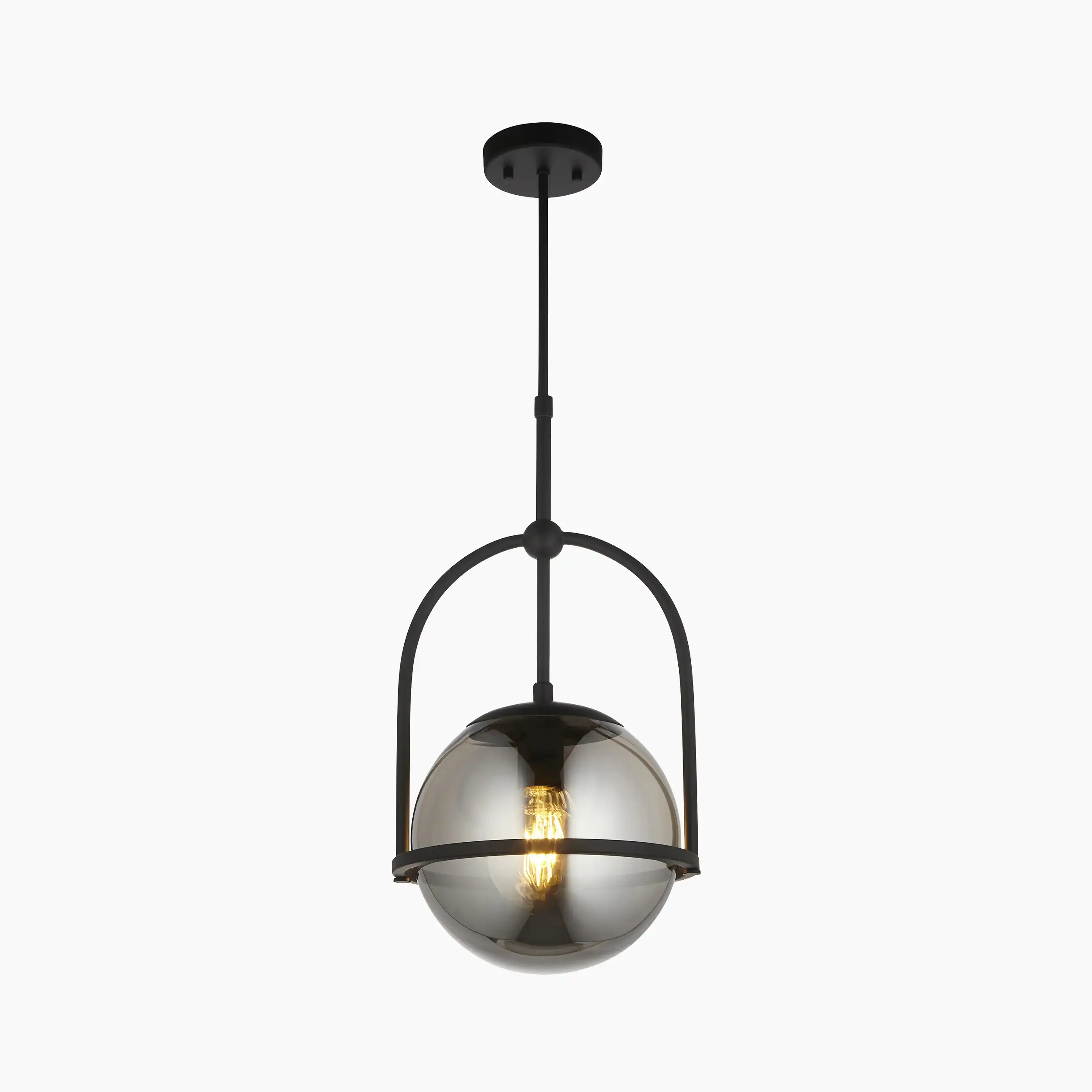 Niamh Pendant Light | Smokey Grey & Black - Image 9