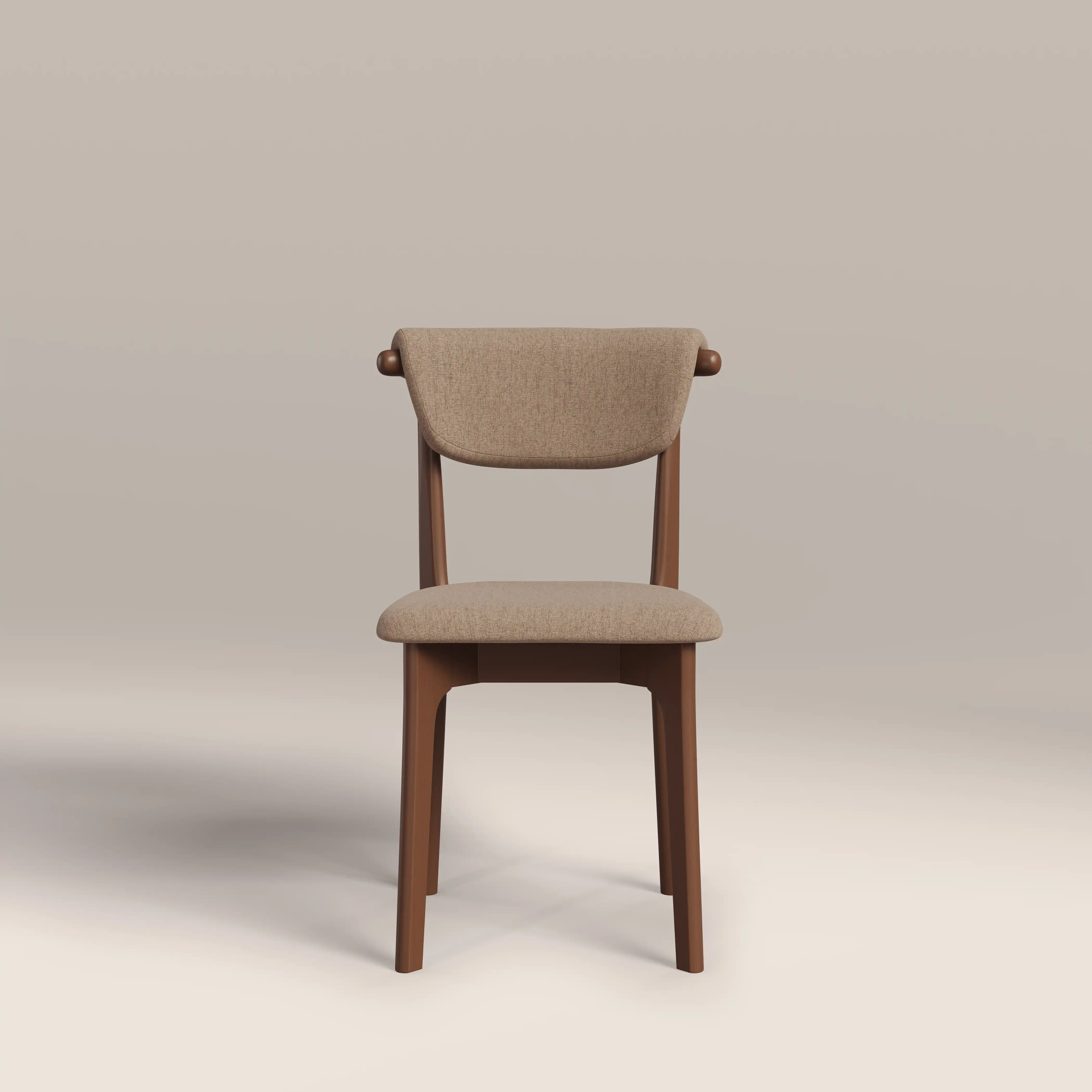 Nobu Dining Chair | Latte Sustainable Fabric & Walnut - Image 3