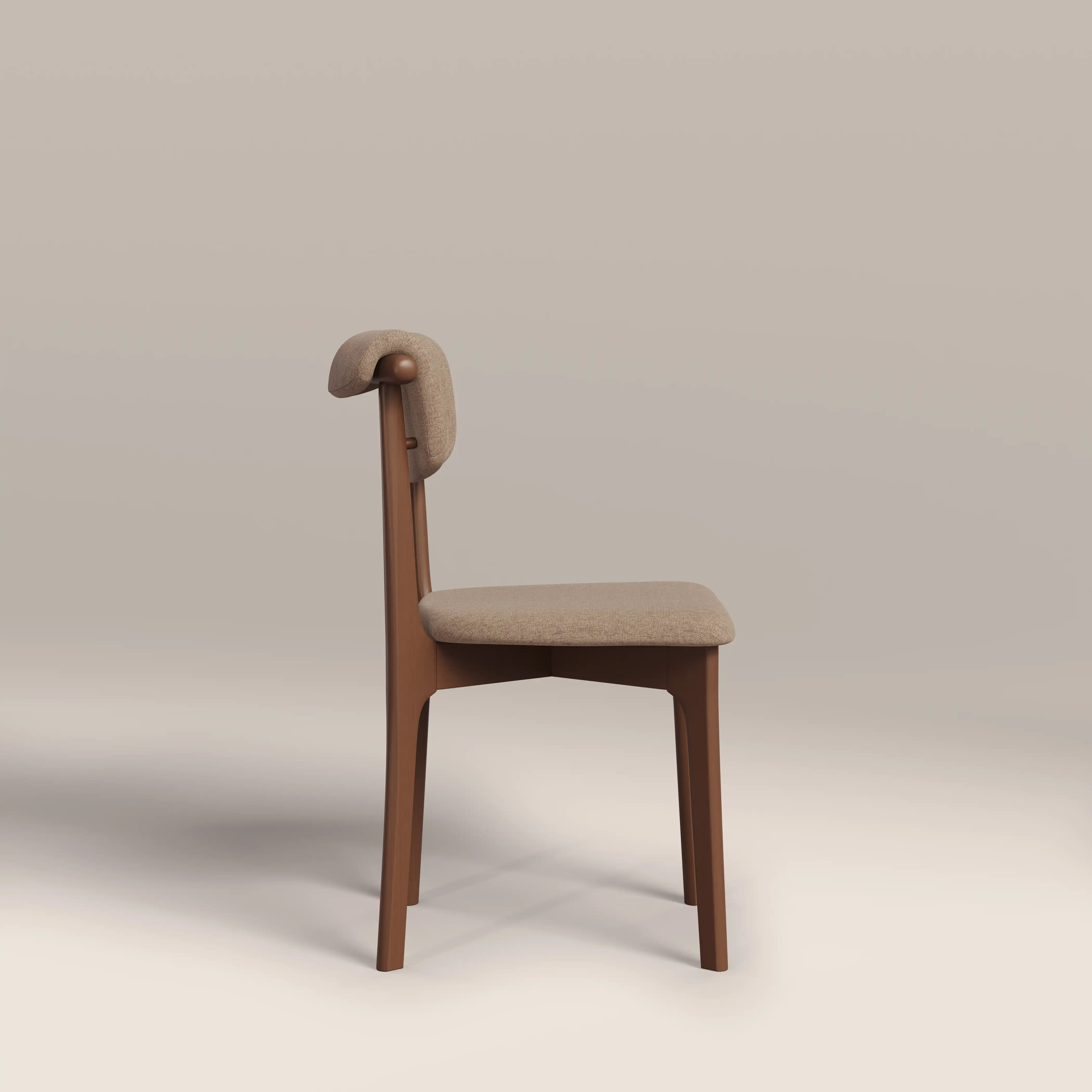Nobu Dining Chair | Latte Sustainable Fabric & Walnut - Image 5