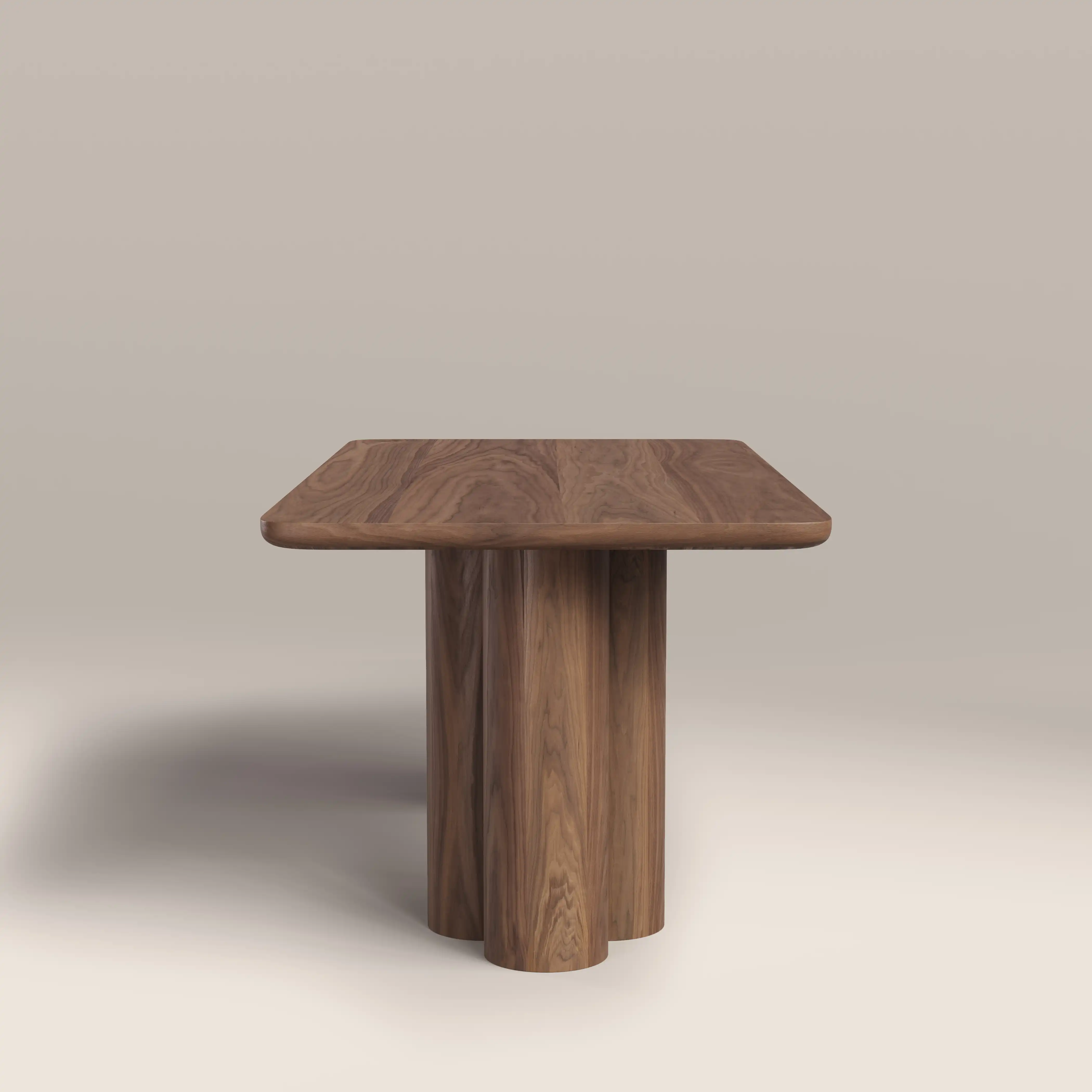 Noelle 6 Seat Rectangle Wooden Dining Table | Walnut - Image 4