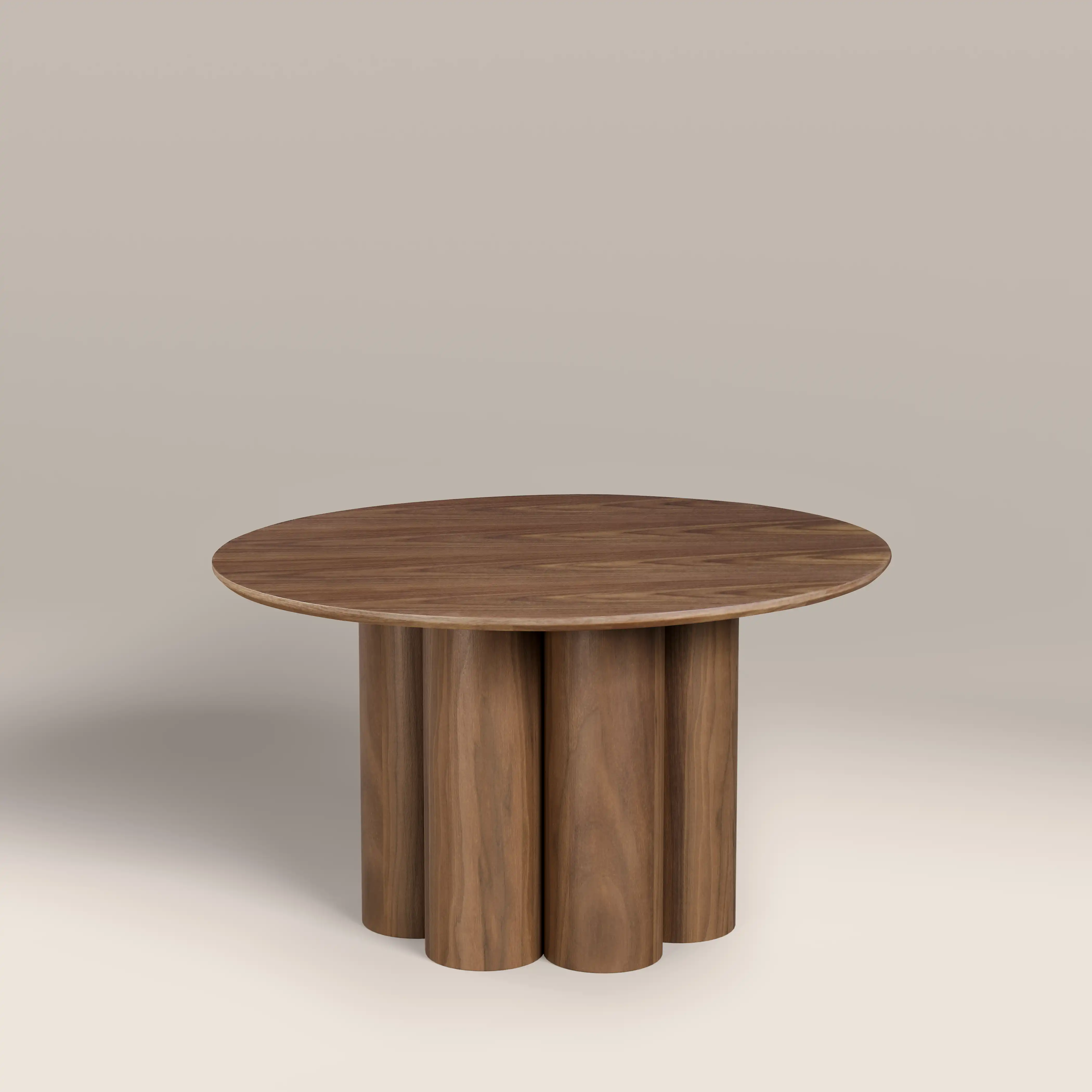 Noelle Round Wooden Coffee Table | Walnut - Image 2