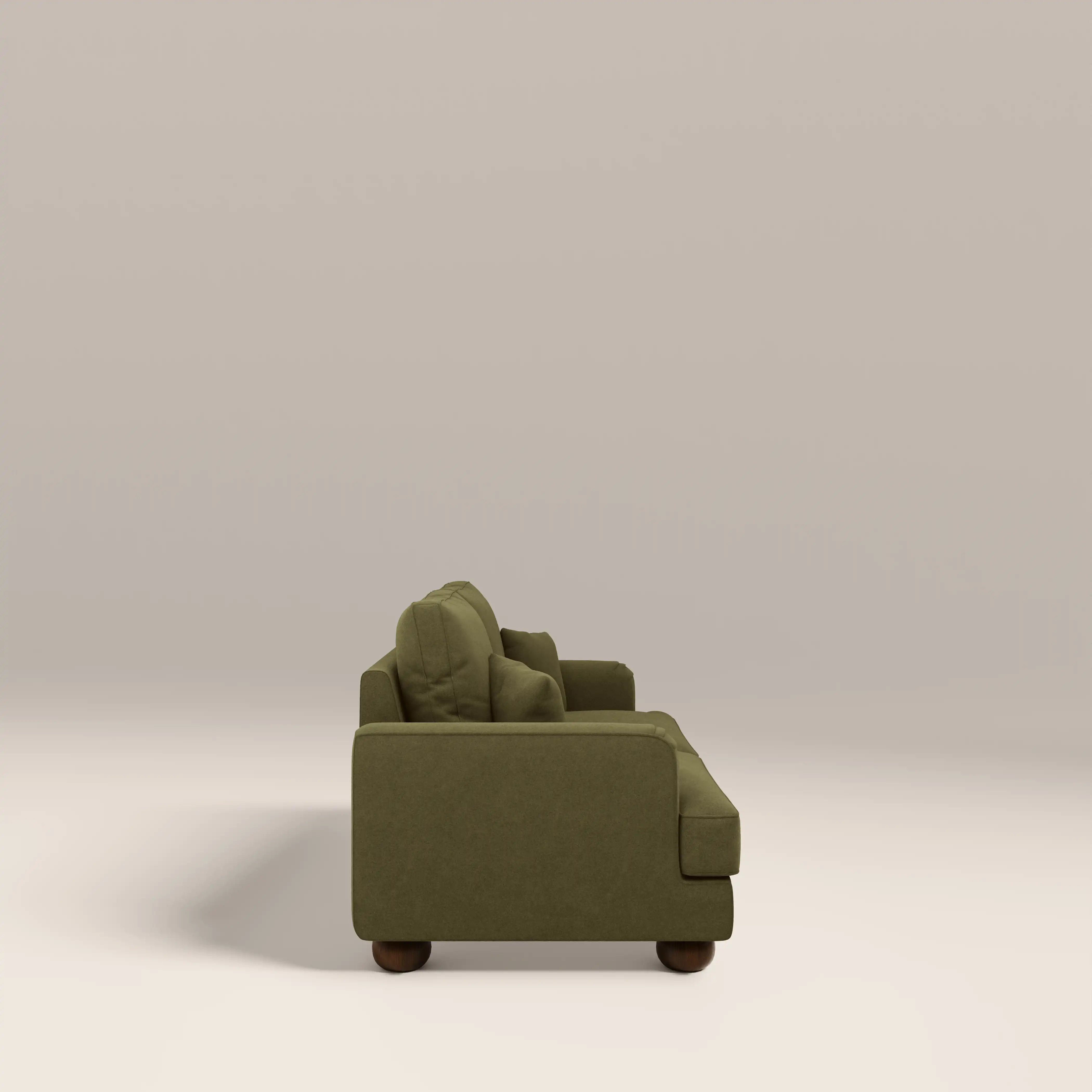 Nola 2 Seater Sofa | Moss Green Sustainable Mohair Velvet - Image 4