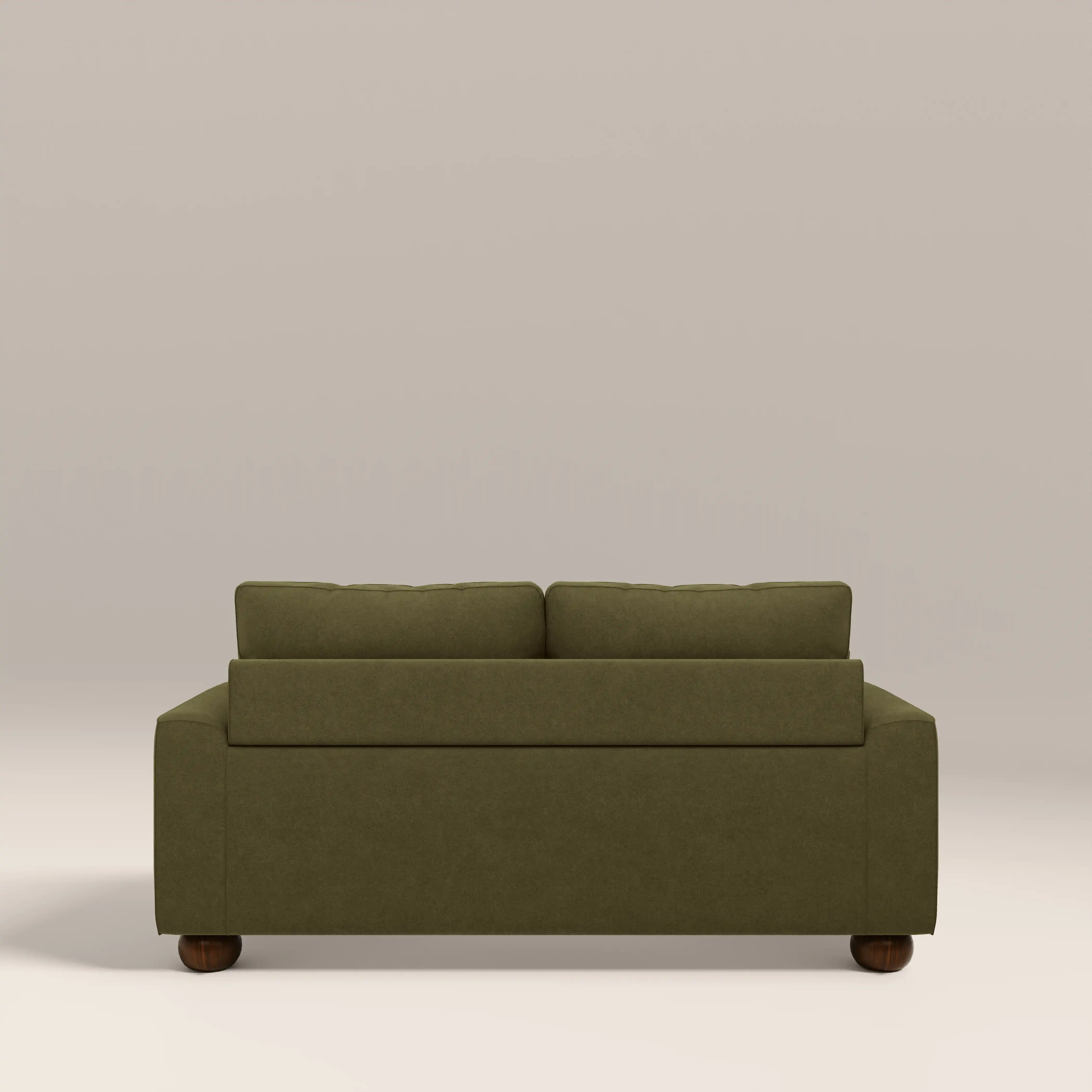 Nola 2 Seater Sofa | Moss Green Sustainable Mohair Velvet - Image 6