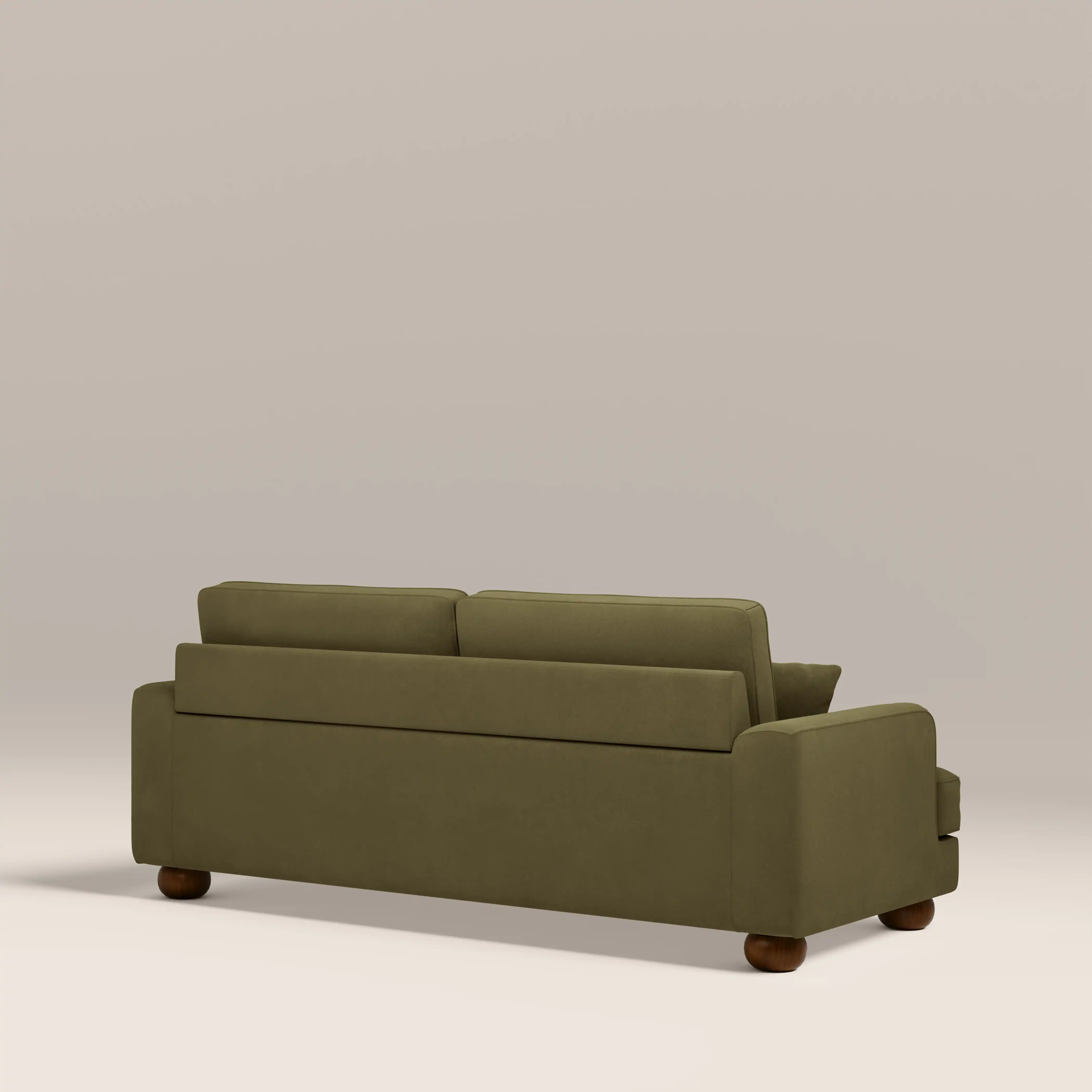 Nola 3 Seater Sofa | Moss Green Sustainable Mohair Velvet - Image 5